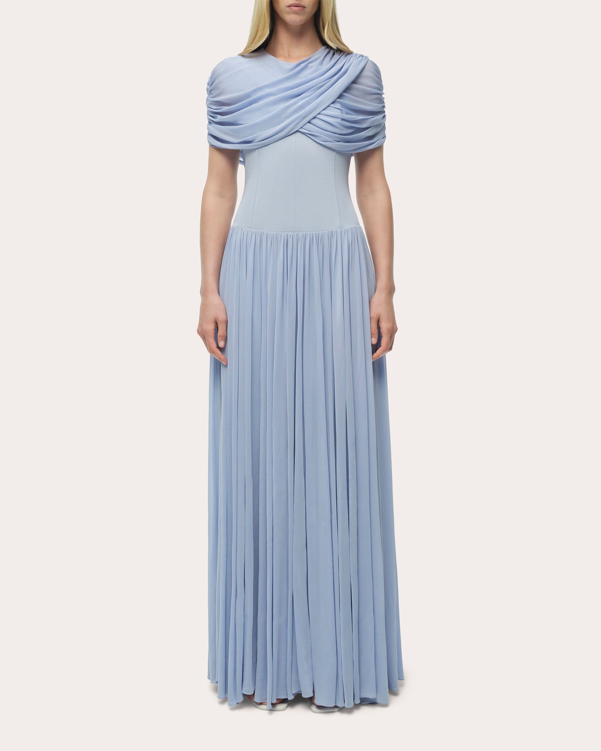 ruched jersey maxi dress Red KarenMillen Plunge Ruched Twist Jersey Maxi Dress