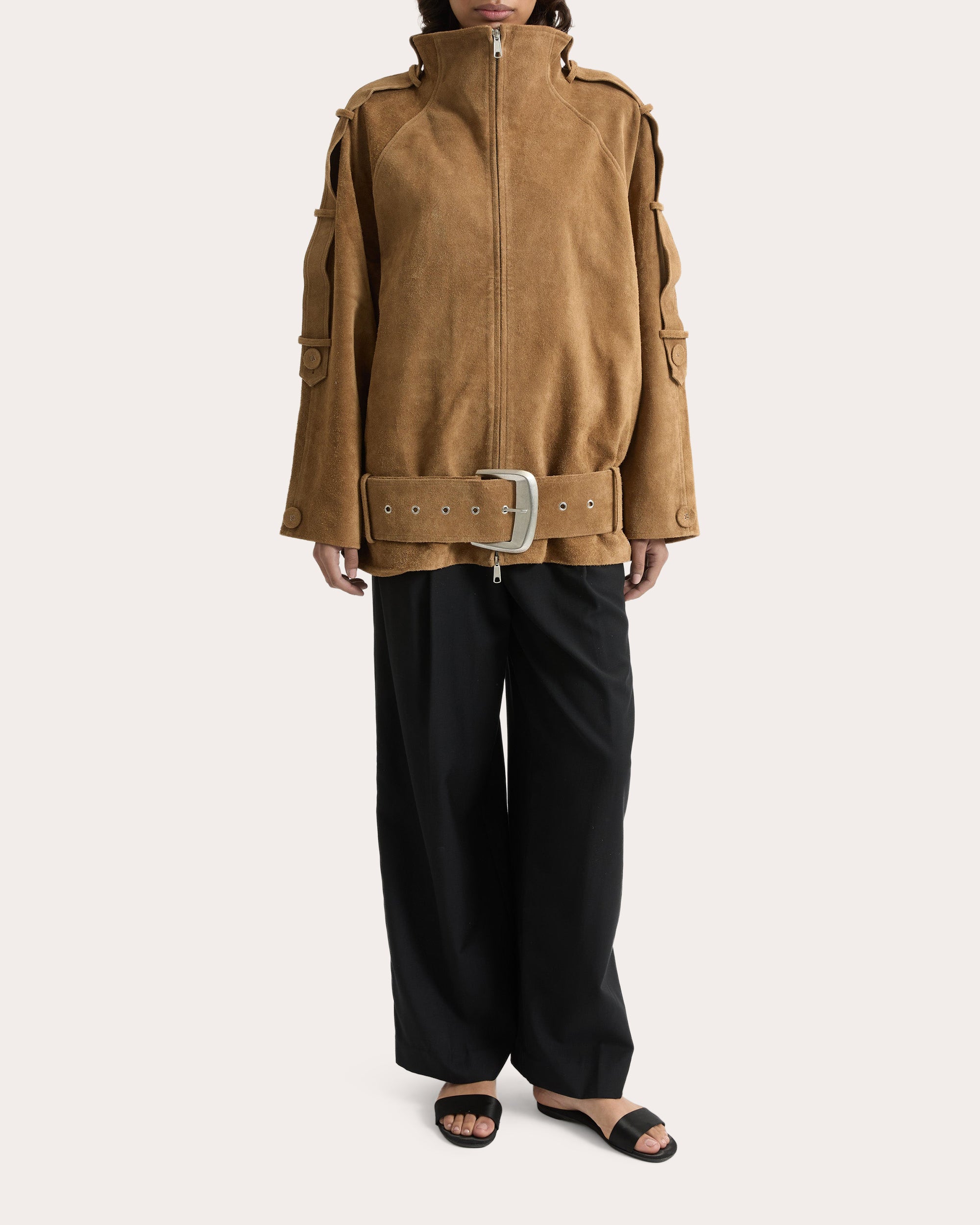 Sara Oversized Suede Jacket | Olivela