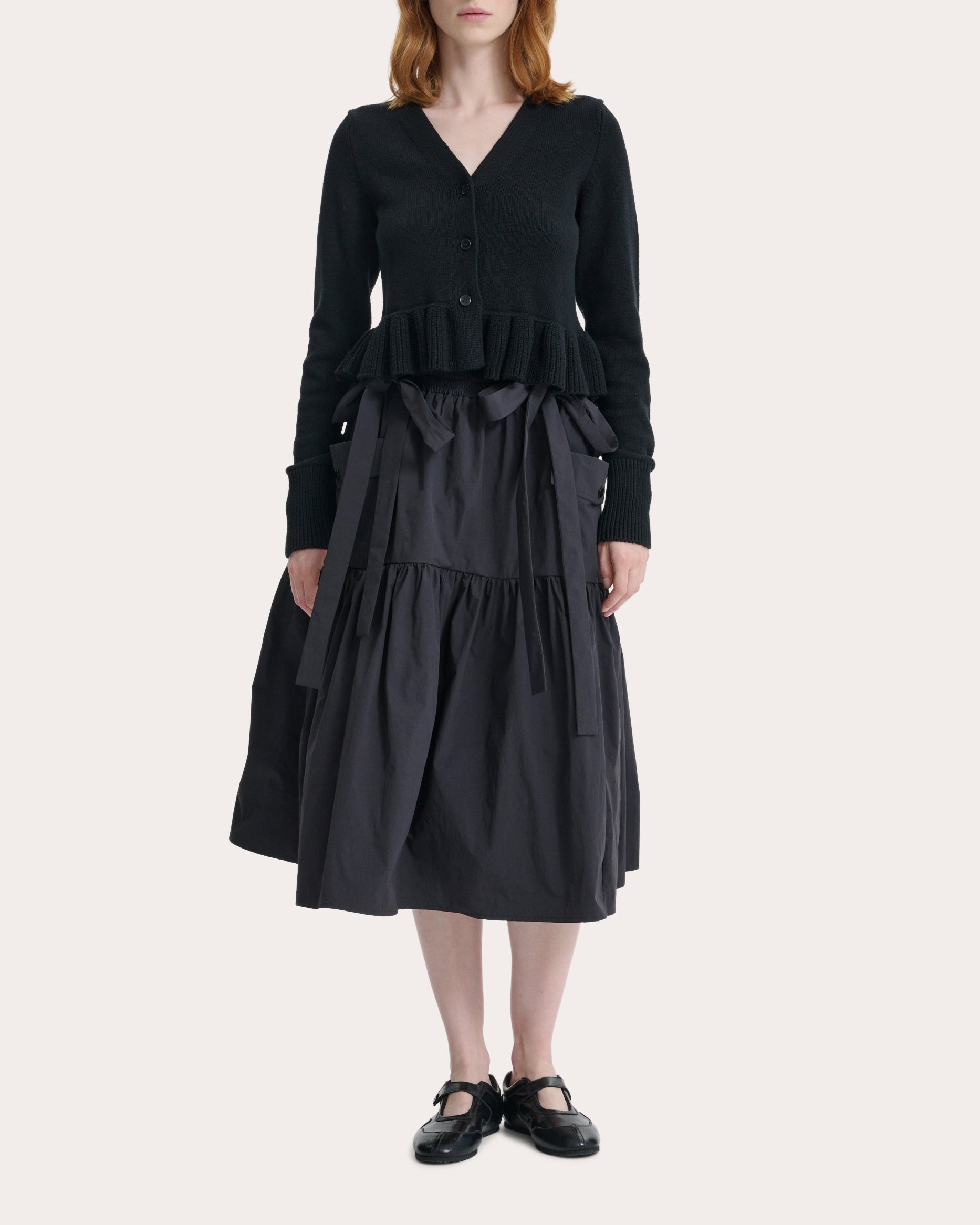 simkhai prisca peplum hem dress SIMKHAI Prisca strapless peplum crepe midi dress