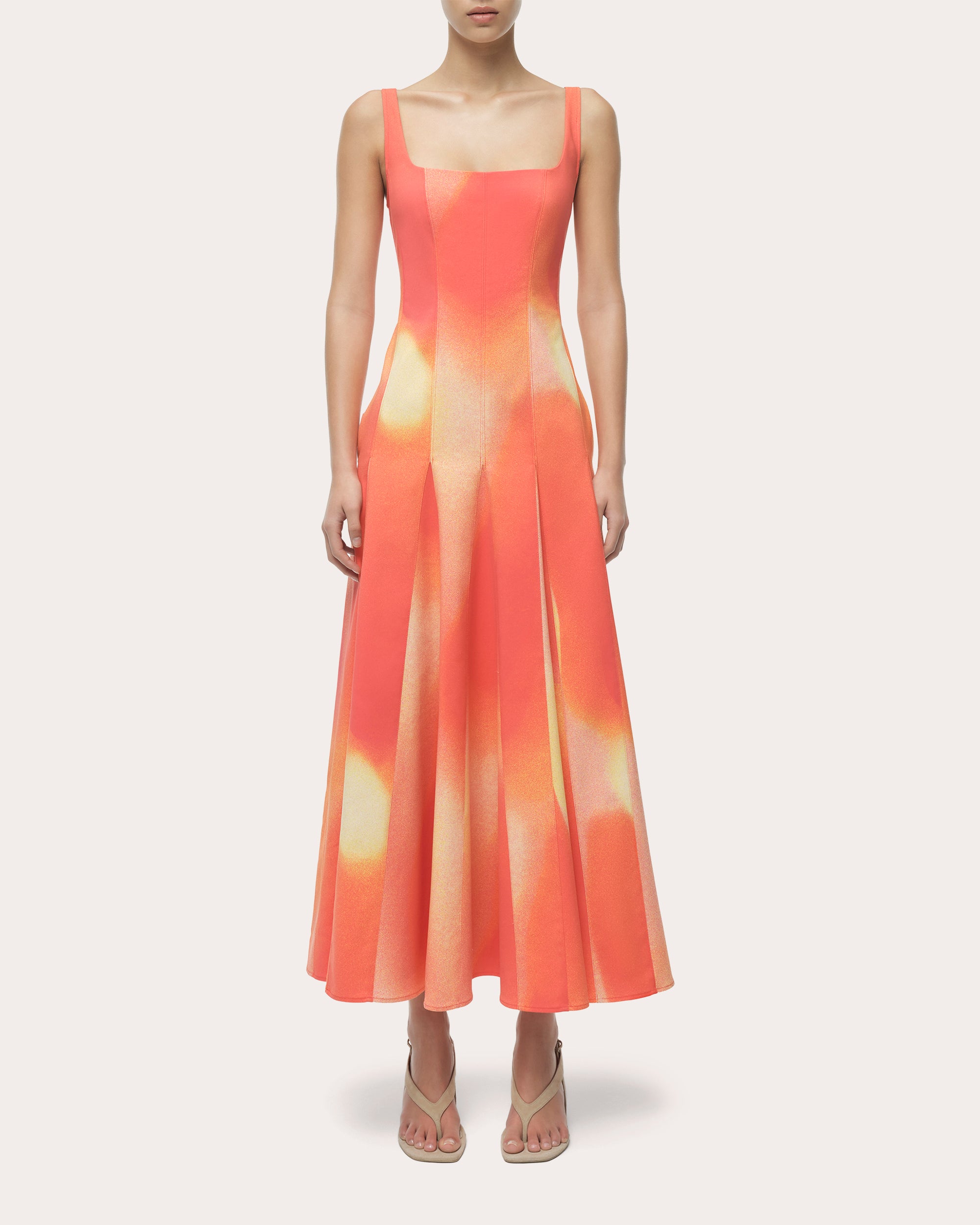 SIMKHAI - Lara Midi Dress in Gold Hour Sunset 8 SIMKHAI - Lara Midi Dress in Gold Hour Sunset 8