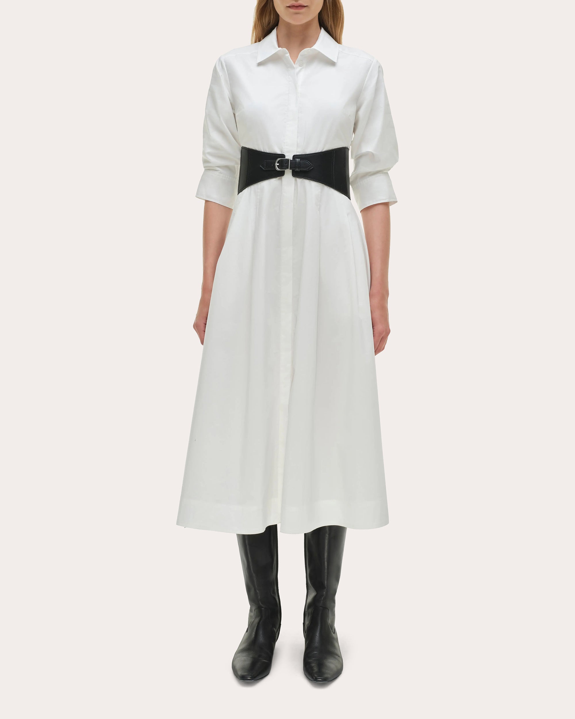 Simkhai Women's Olson Belted Dress - White