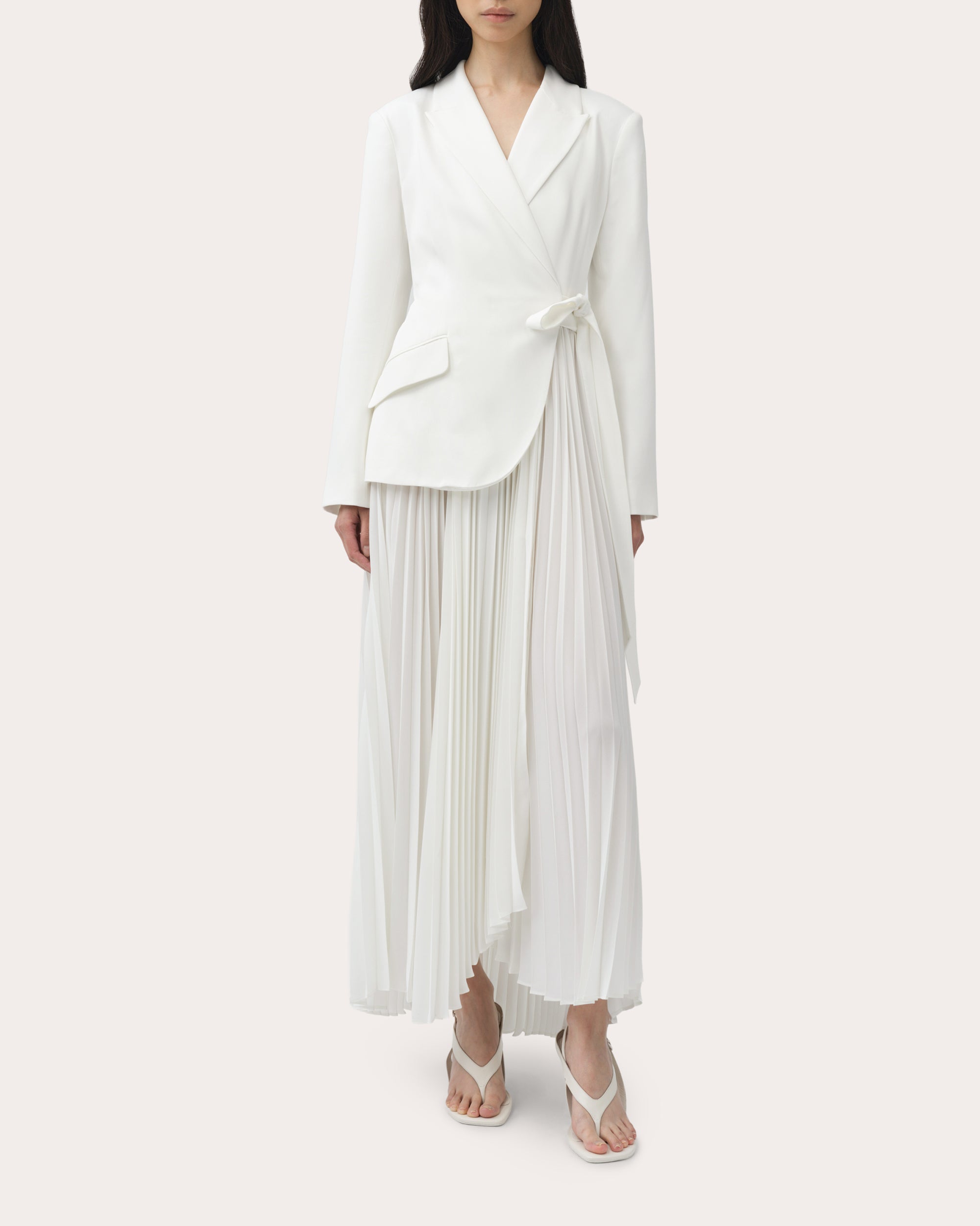 white crepe midi dress Self Portrait Women's White Crepe Diamante Midi Dress, White, 12 at Amazon Women's Clothing store