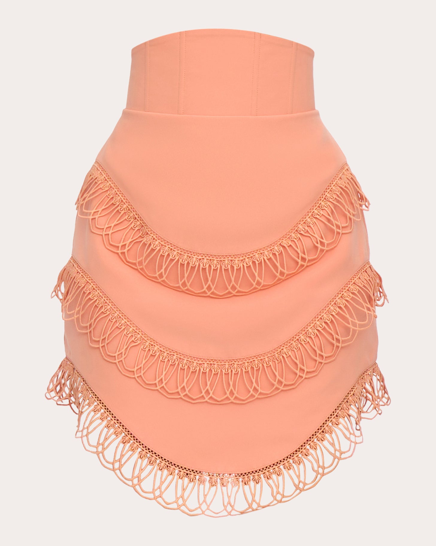 Rizo Lace-Trimmed Corset Mini Skirt | Olivela