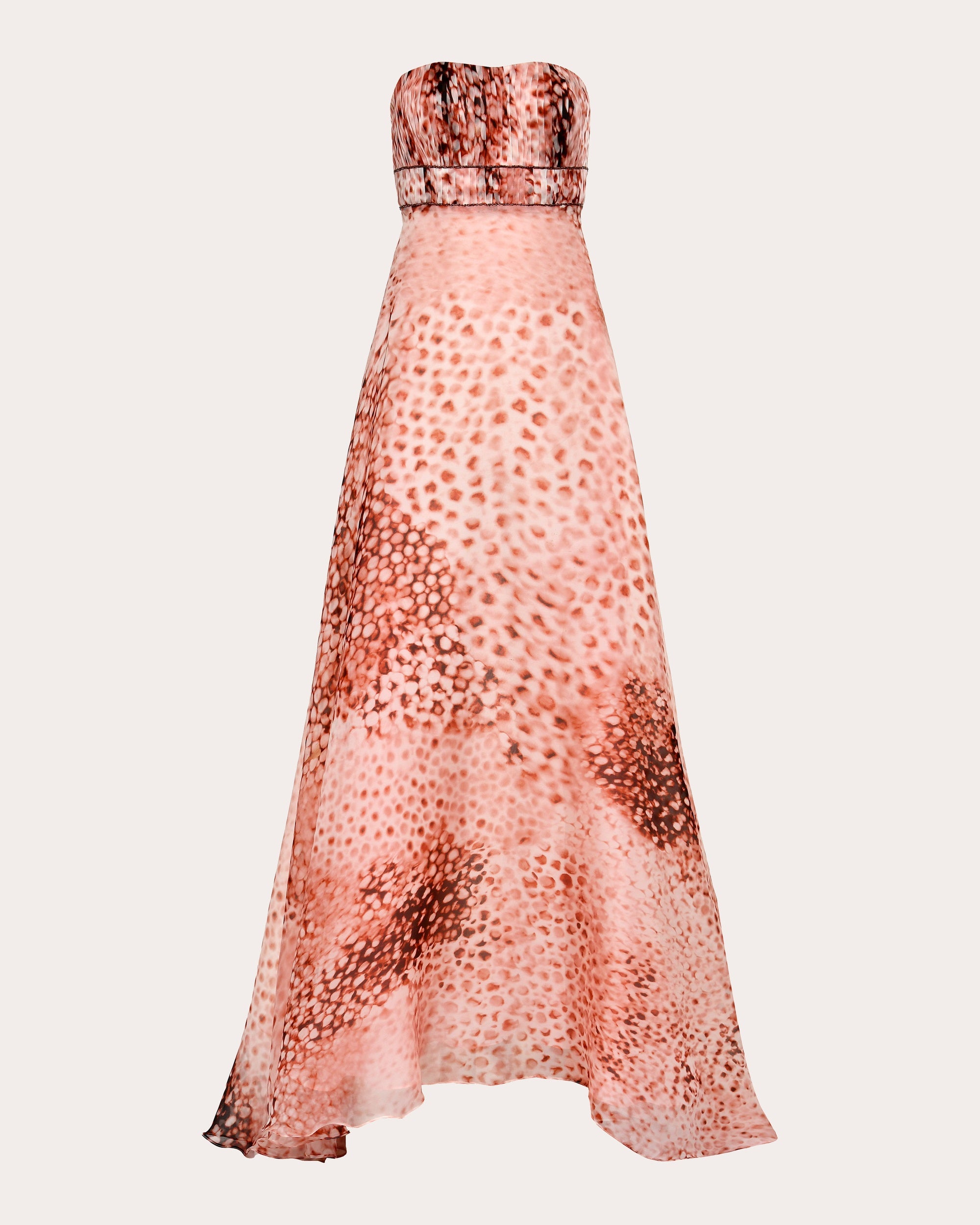 Francesca Miranda Women's Amapola Printed Silk Empire-Waist Gown in Pink Size US 8