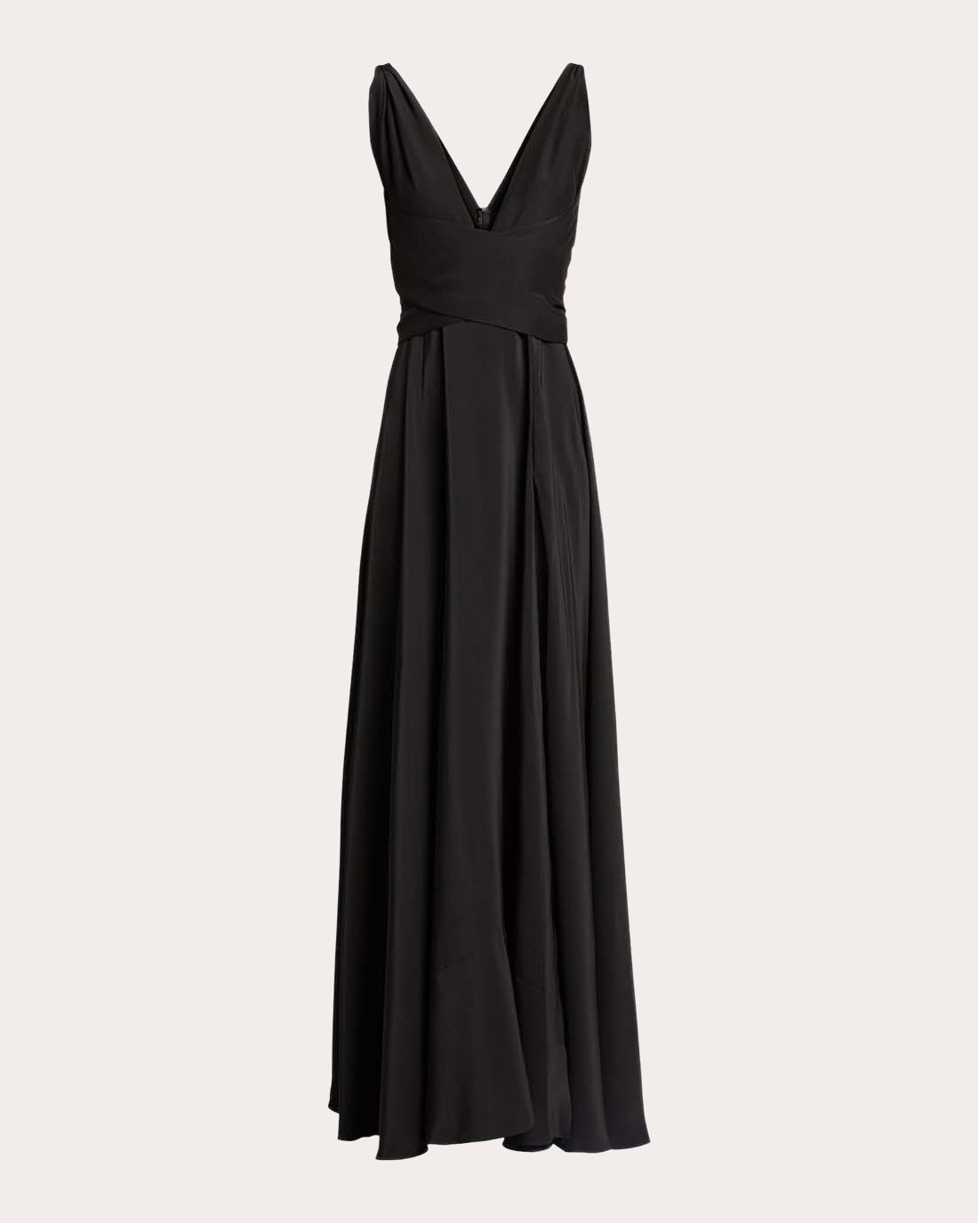 Azeeza Women's Cirrus Silk Charmeuse Belted Gown - Black
