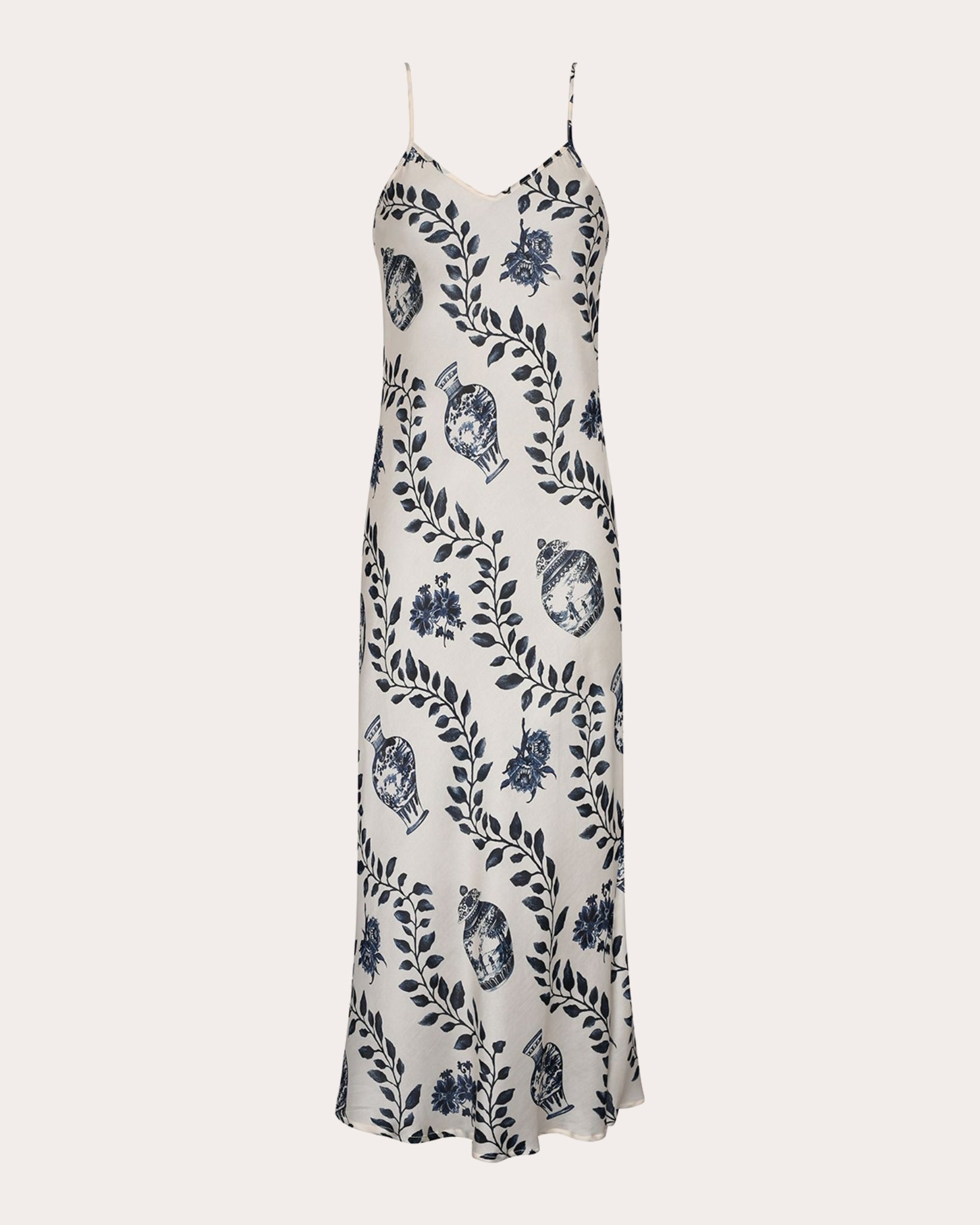 cotton slip dress midi Black / XS