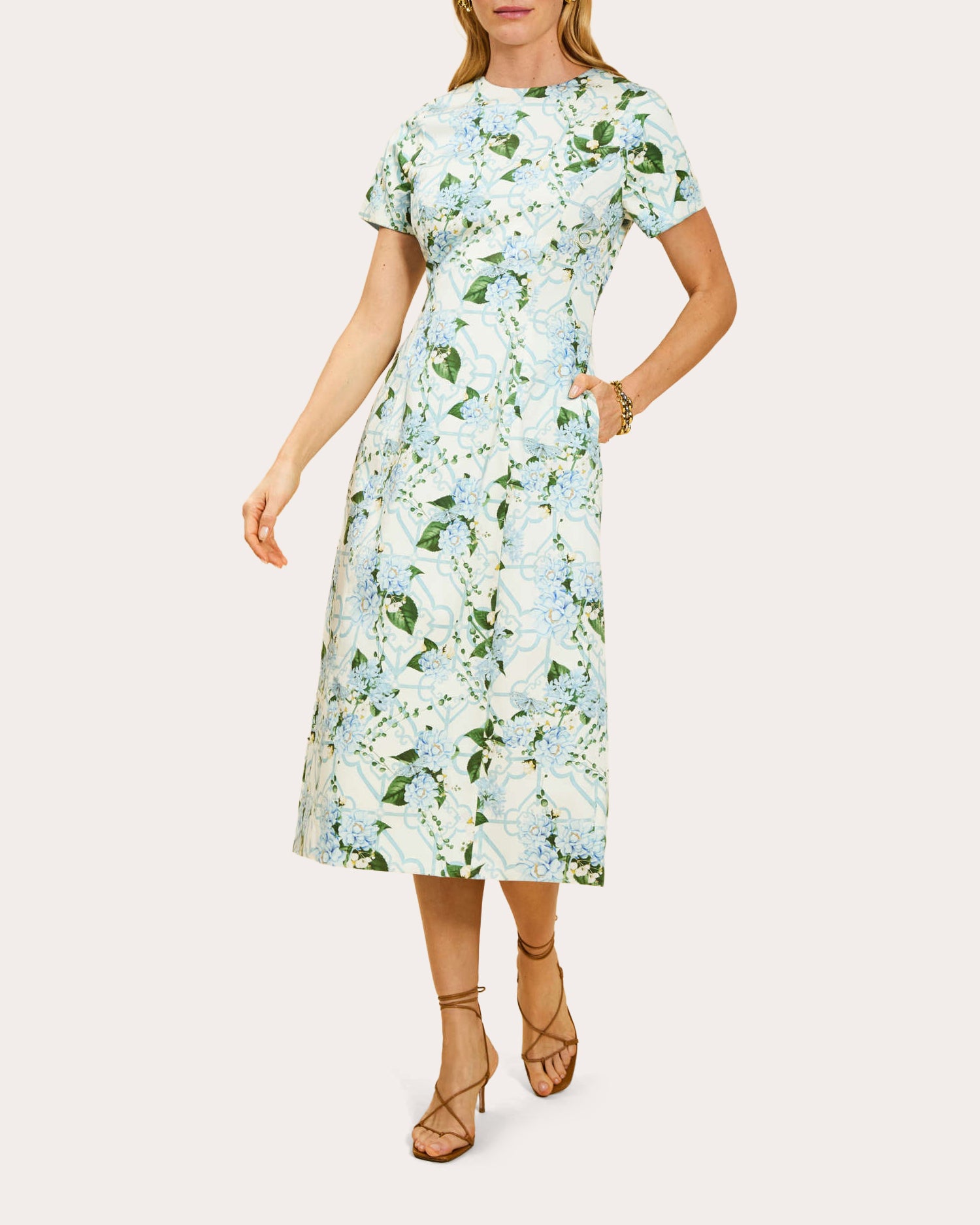 tailored midi dress Mestiza Hampton Reversible Poplin Tailored Midi Dress Size US 12