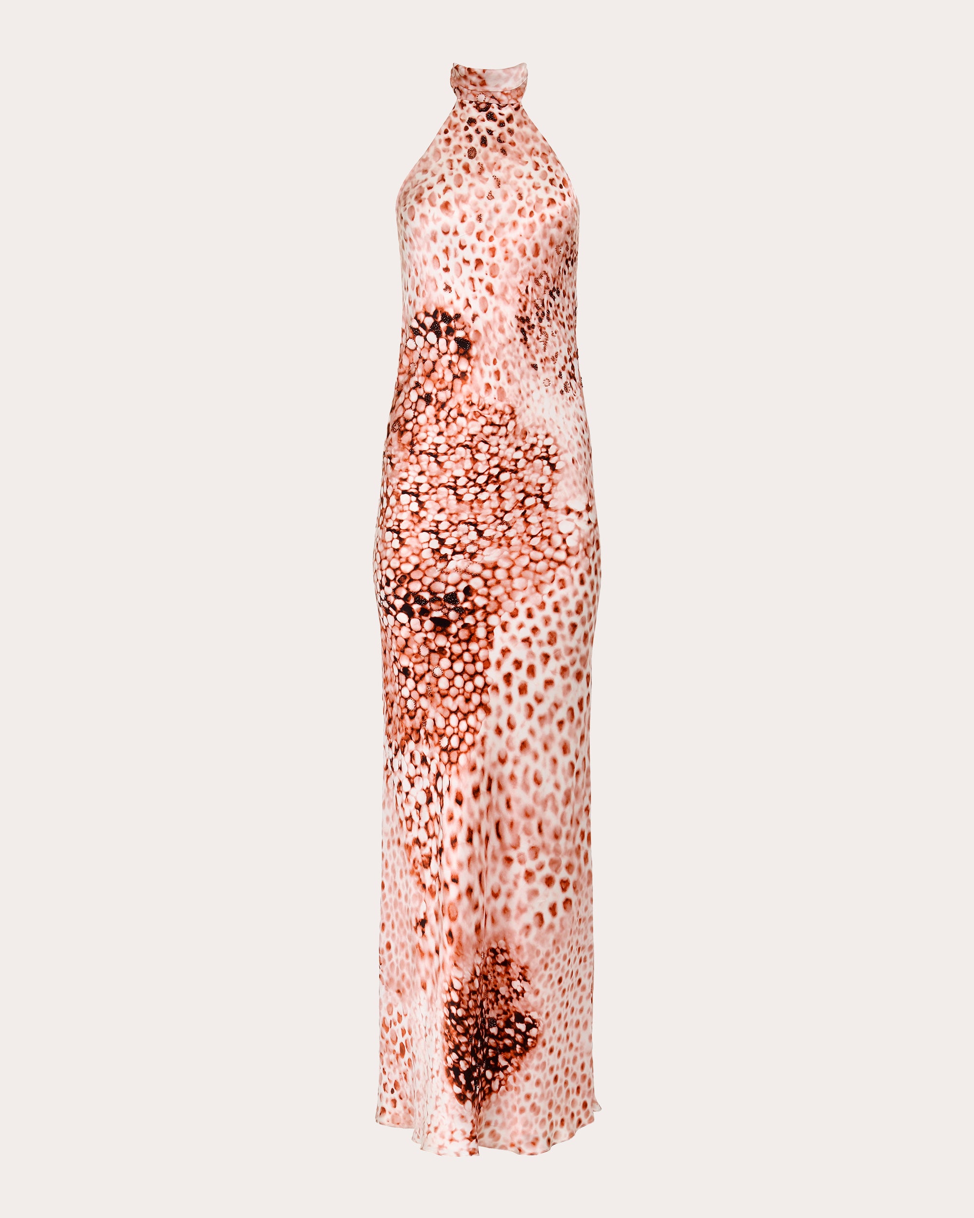 hera fringe maxi dress Francesca Miranda Women's Hera Rose Printed Silk Halter Gown in Pink Size US 6