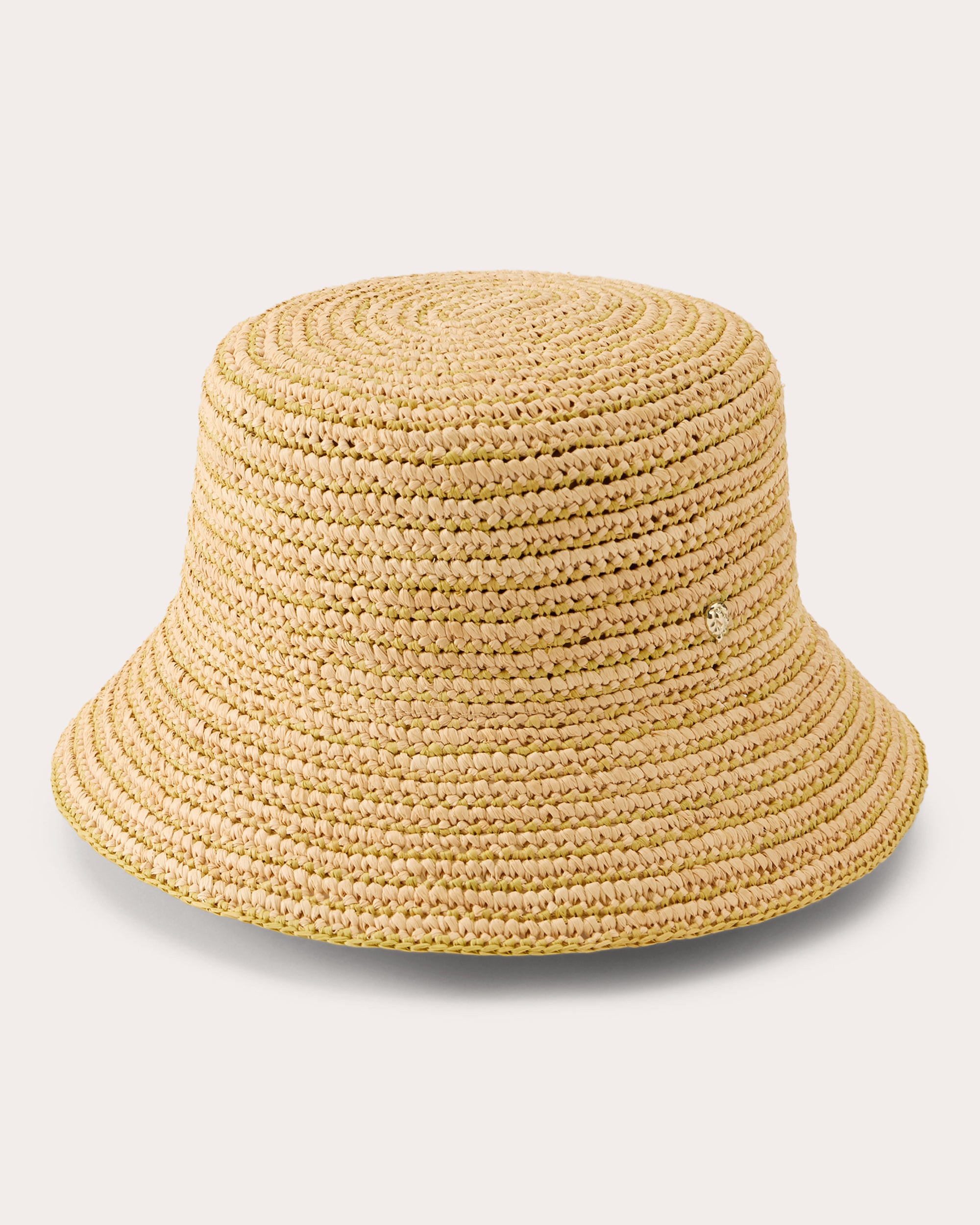 Nala Stripe Crocheted Raffia Bucket Hat | Olivela