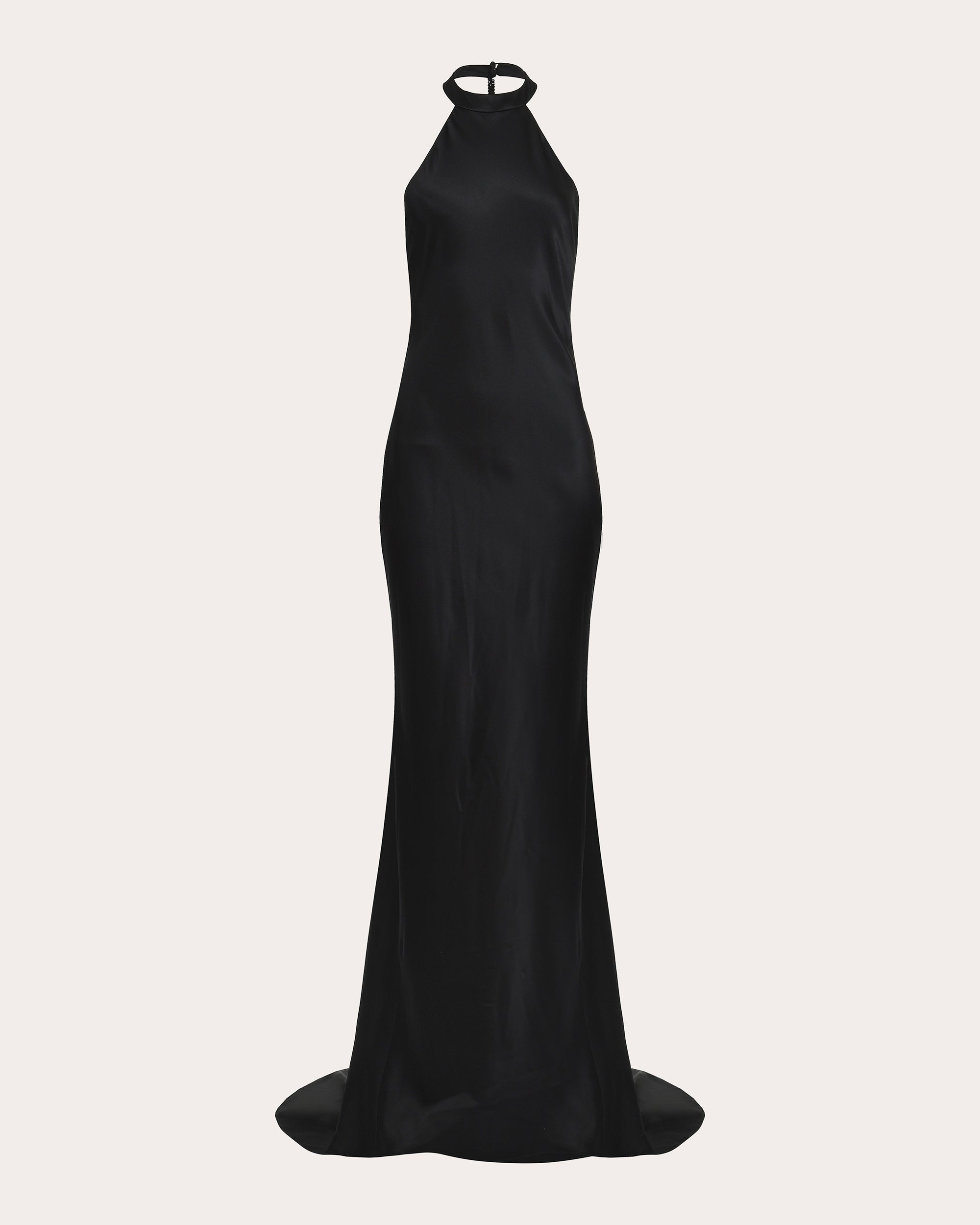 long halter dress Alicia Satin Halter Maxi Dress