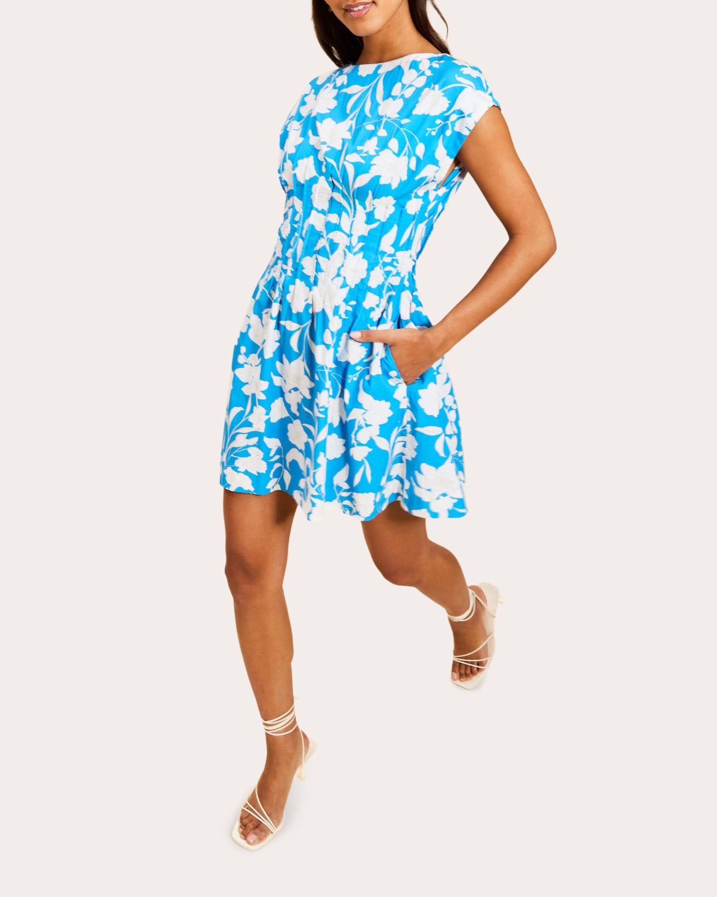 mestiza mini dress Mestiza Quinn Floral Poplin Pintucked Mini Dress Size US 0