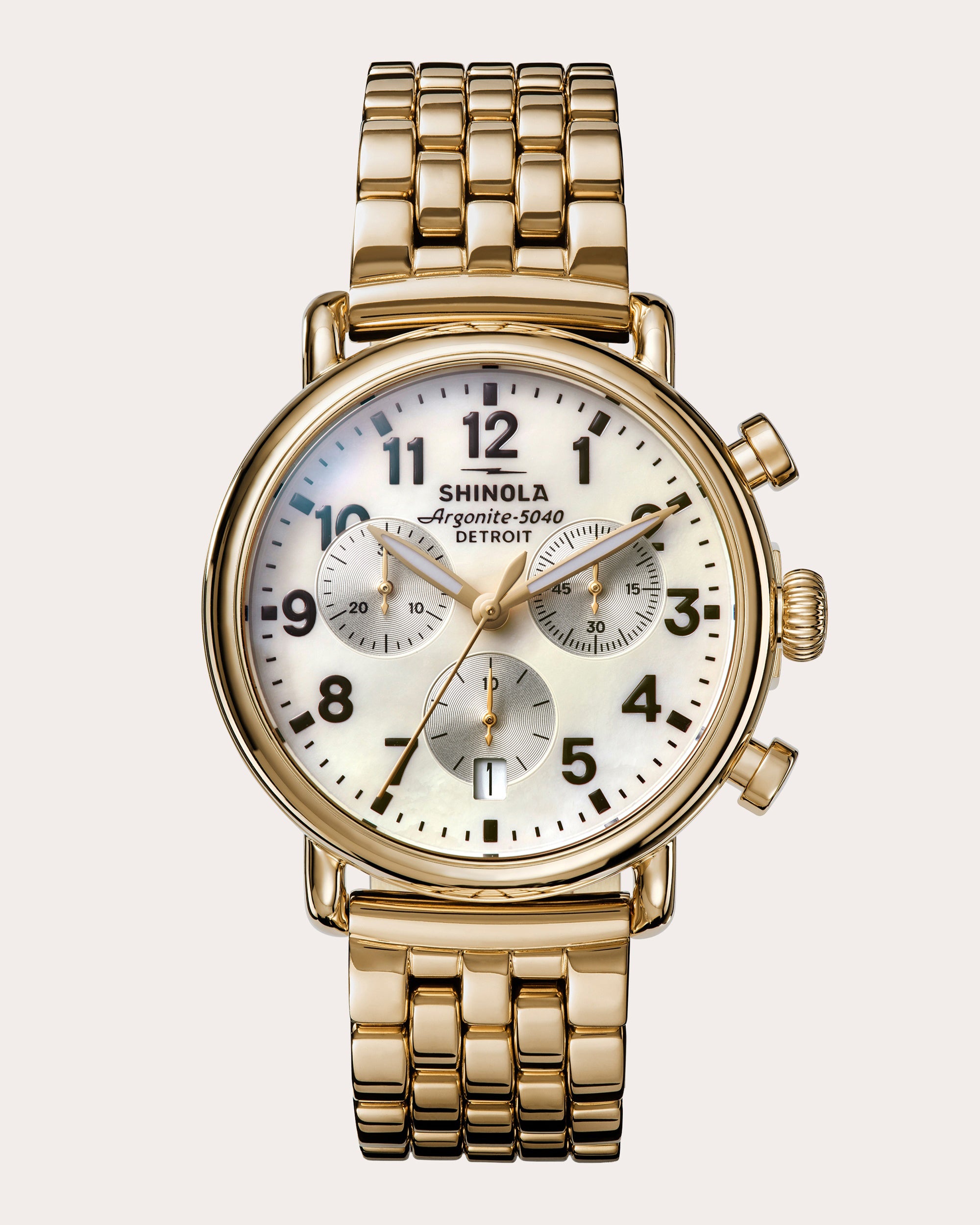 Runwell 37mm Three-Eye Chronograph Watch | Olivela