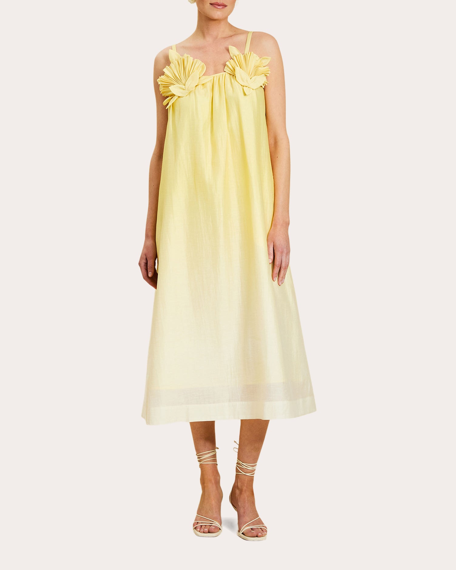 Mestiza New York Solenn Ombré Organza Appliqué Midi Dress