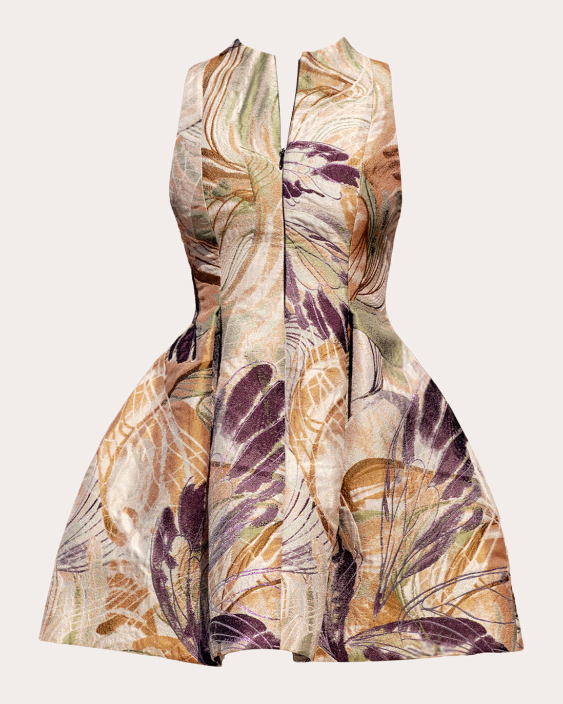jacquard pleated mini dress Andrea Iyamah Venti Jacquard Dress | Floral | Size L