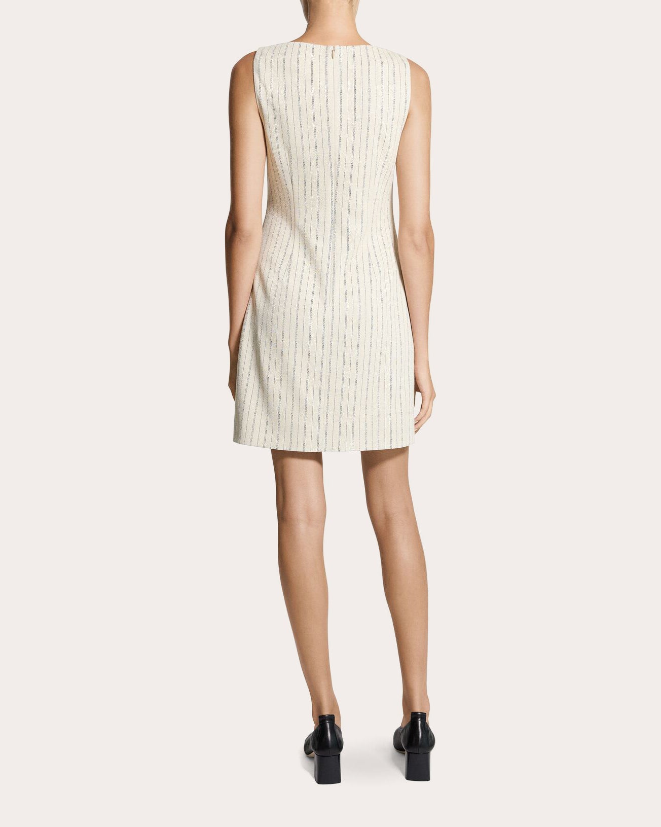 Theory Women's Stripe Sleeveless Minidress - Natural
