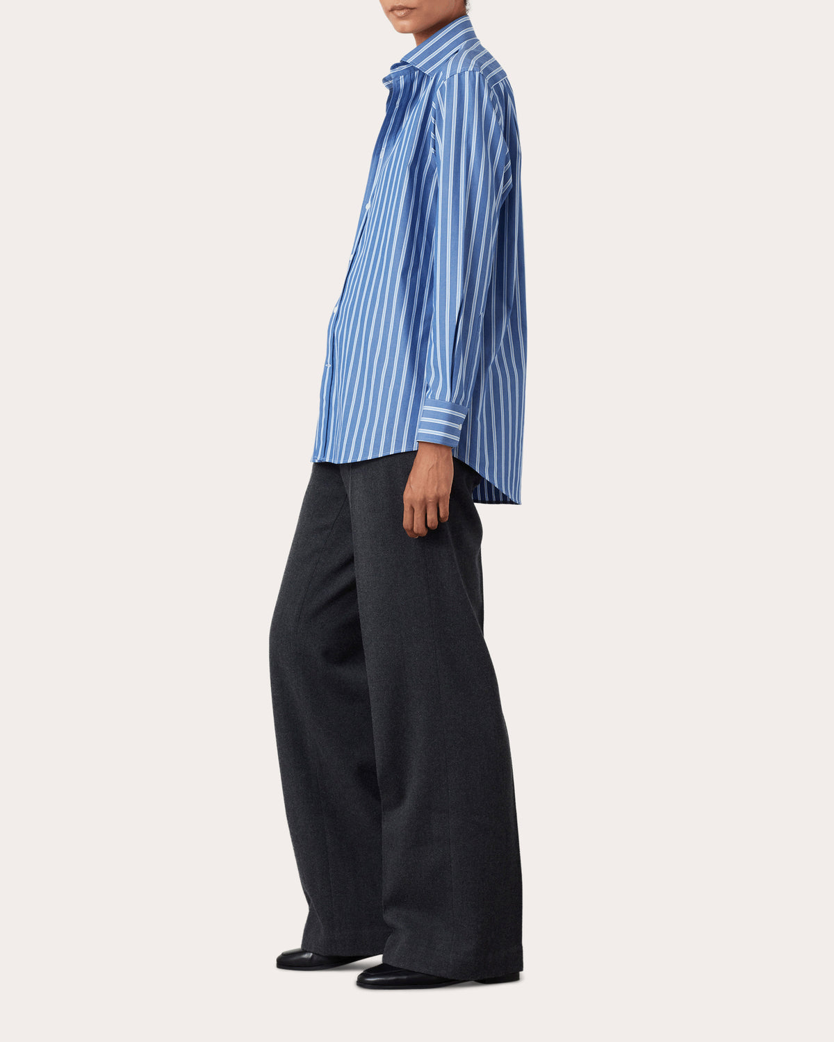 The Boyfriend Stripe Organic Poplin Shirt