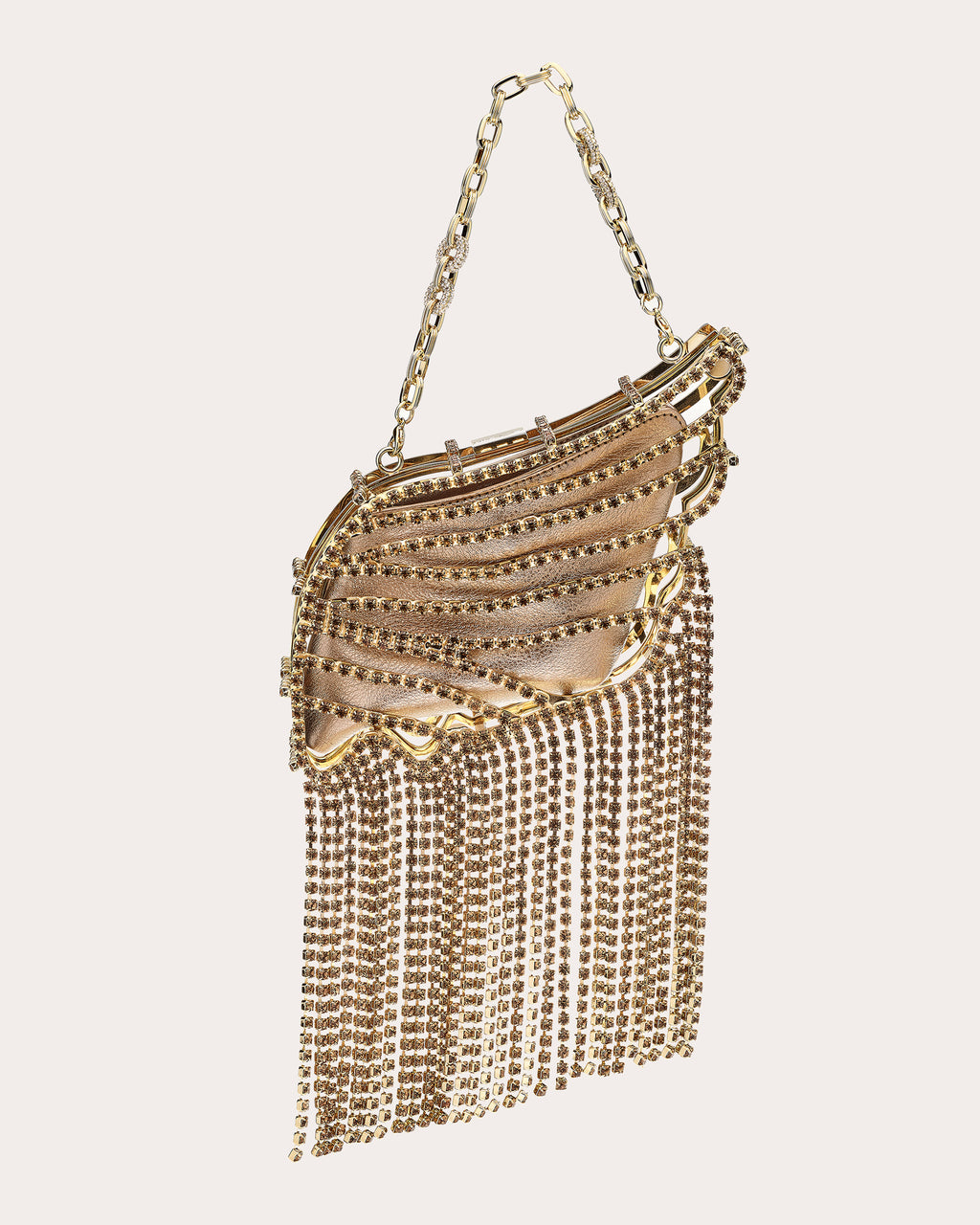 Al Tair Fringed Crystal-Embellished Tote