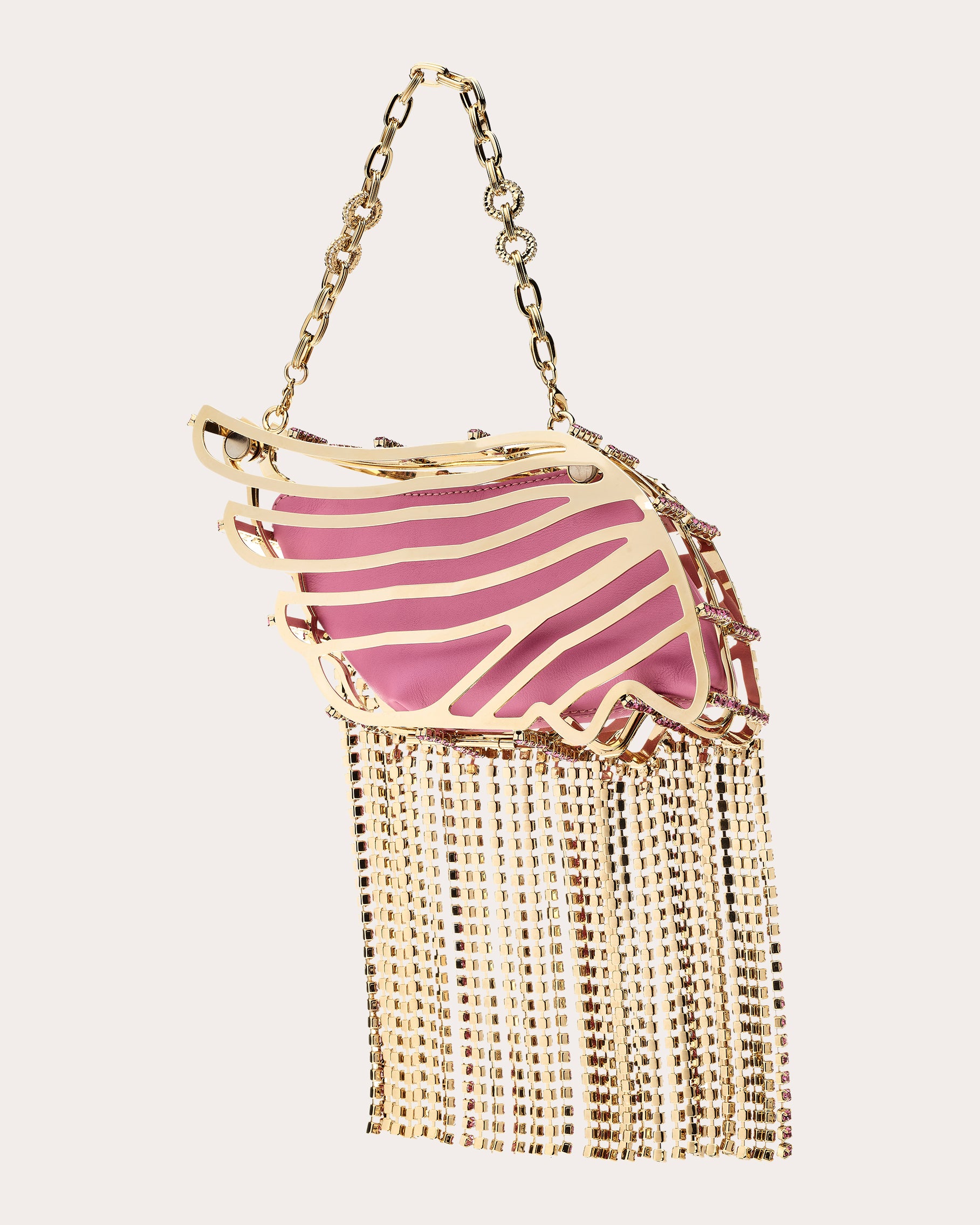 Al Tair Fringed Crystal-Embellished Tote