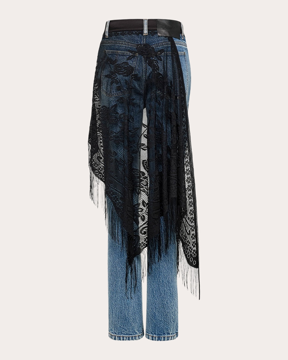 Eram Fringed Shawl Slim Jeans