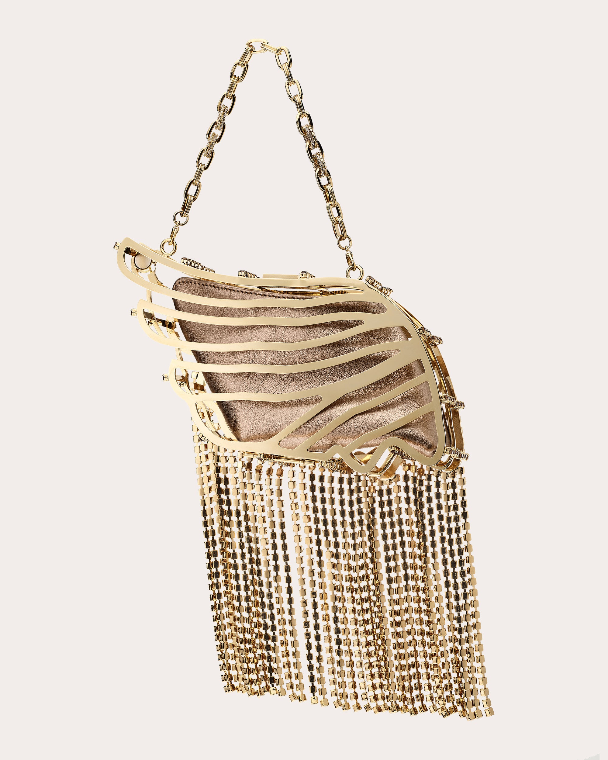 Al Tair Fringed Crystal-Embellished Tote