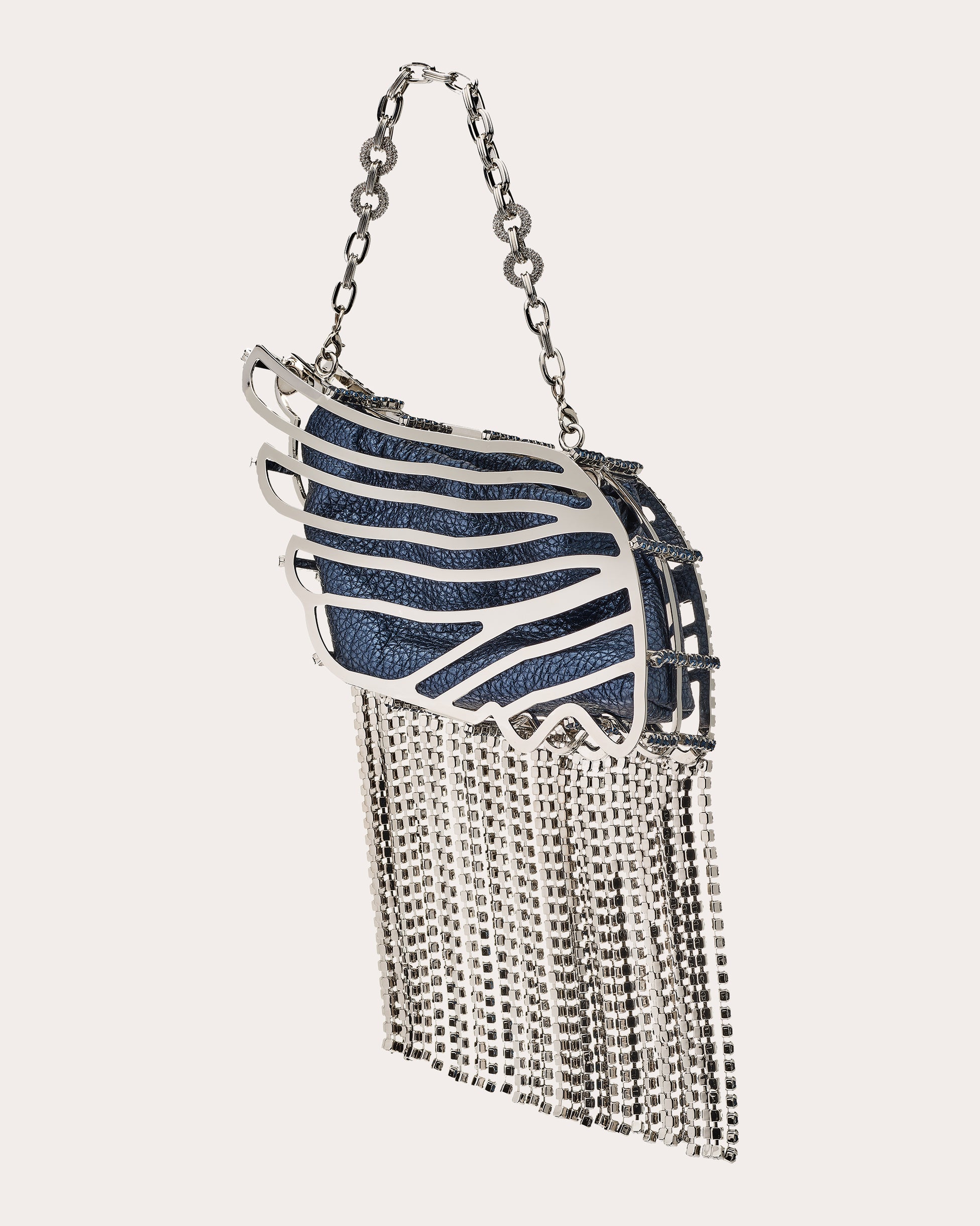 Al Tair Fringed Crystal-Embellished Tote
