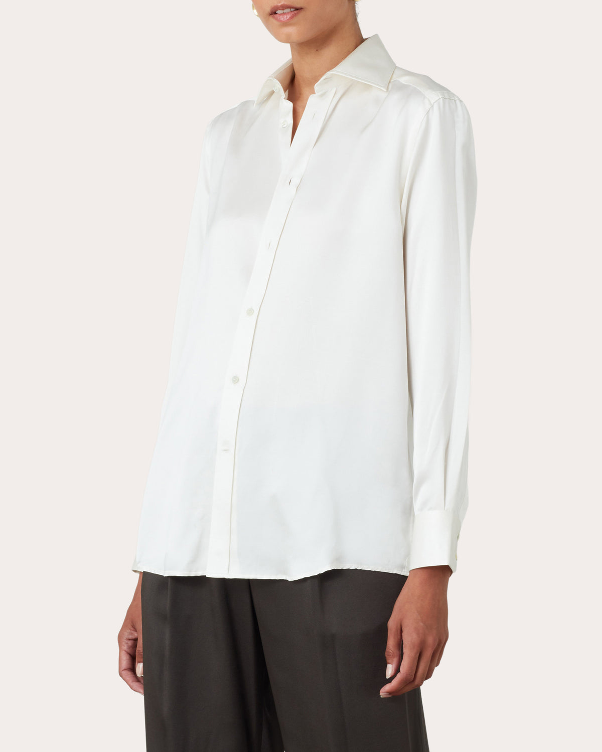 The Boyfriend Silk Satin Shirt