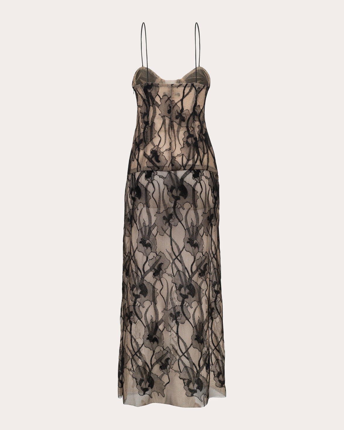 Melanie Floral Lace Bustier Maxi Dress