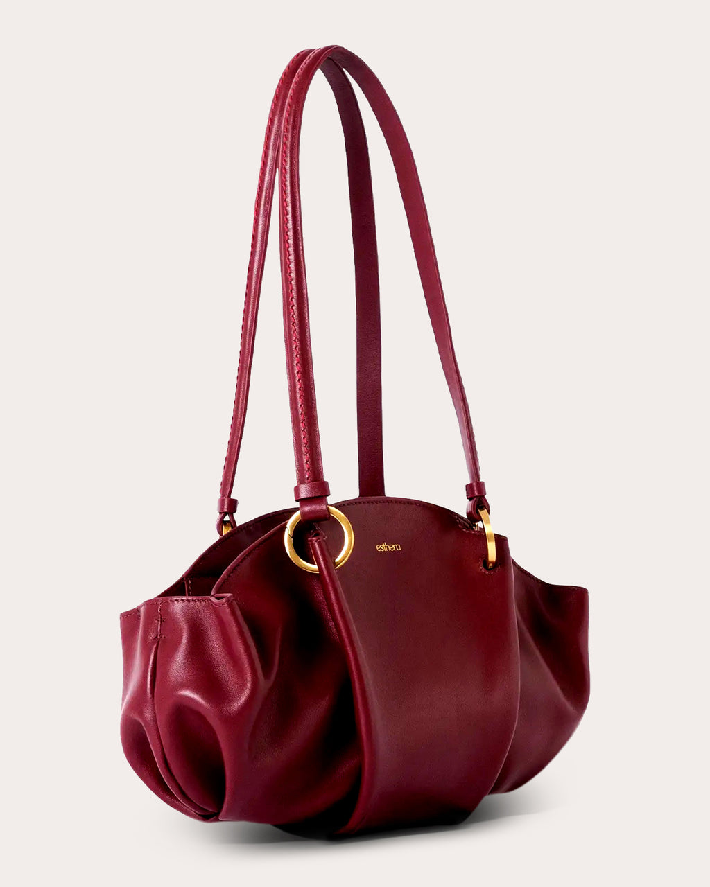 07:07PM Leather Baguette Bag