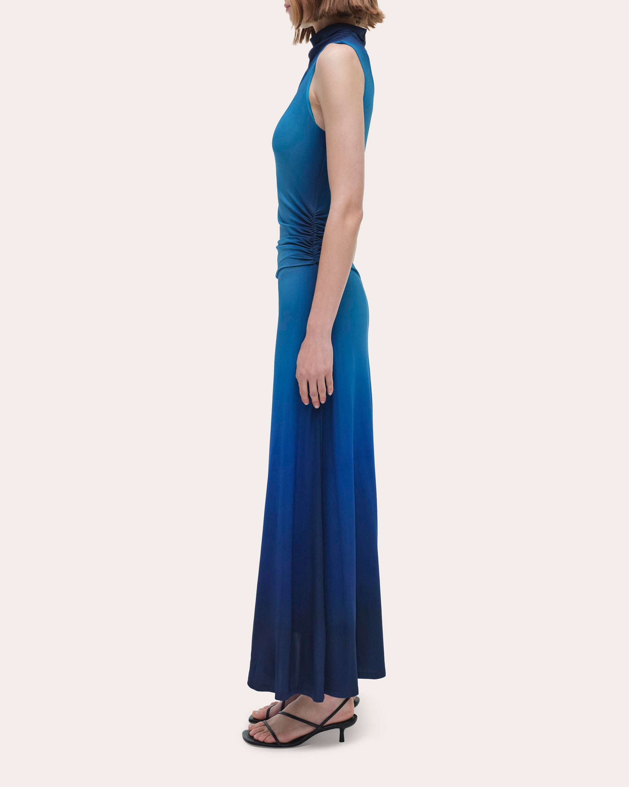 Aldina Ruched Ombré Jersey Maxi Dress