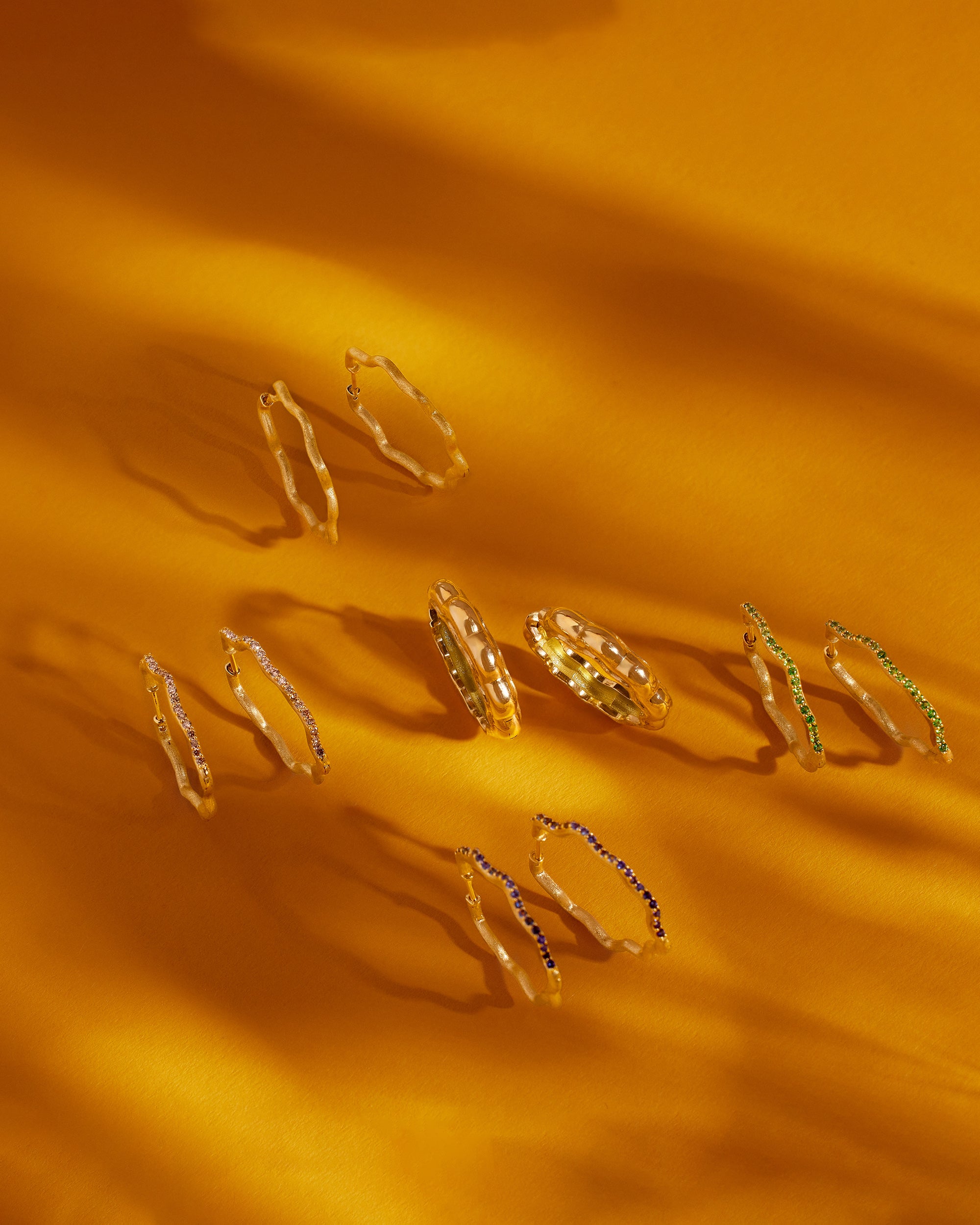 So Wavy 18K Gold Hoop Earrings