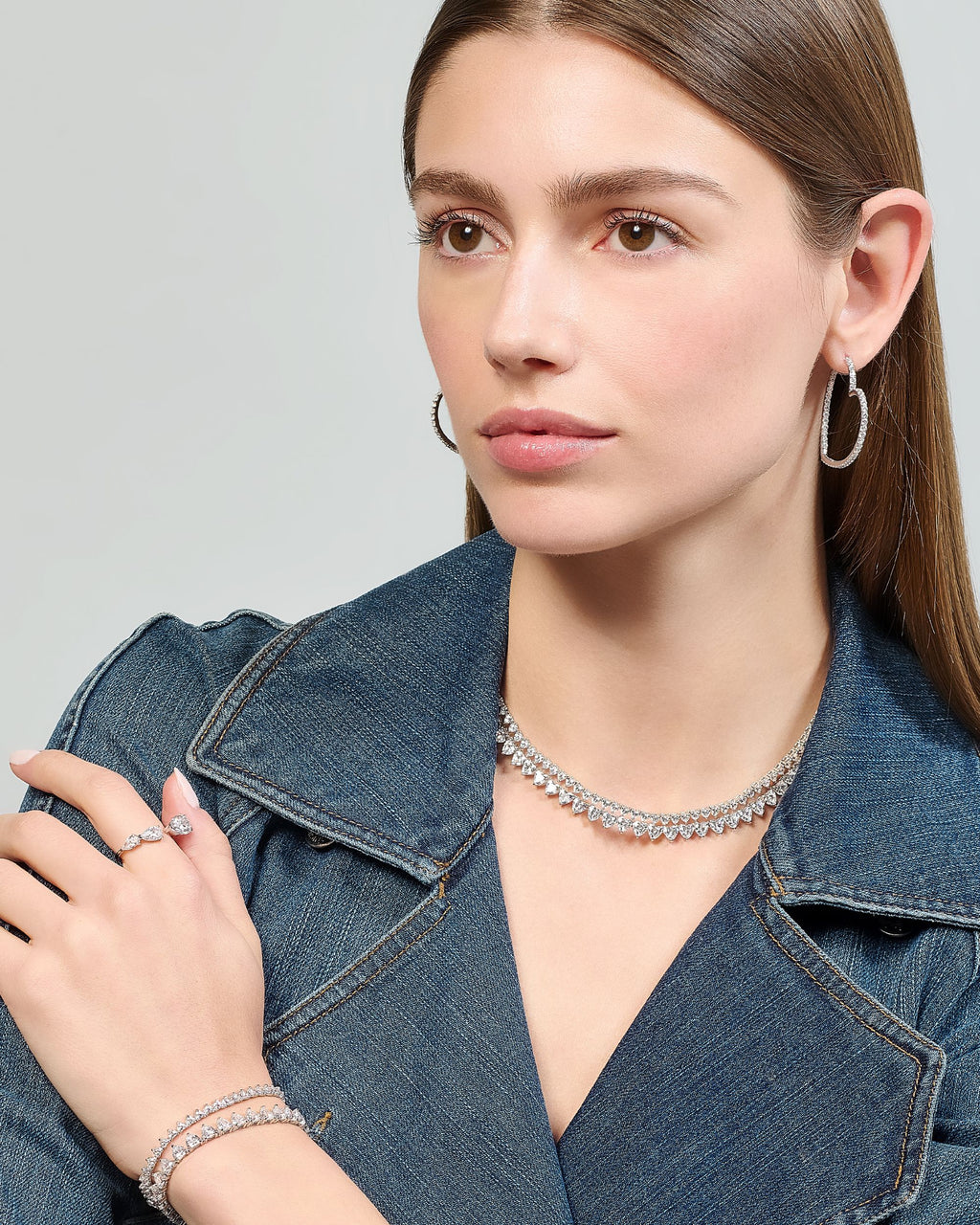 Diamond Eternity Heart Necklace