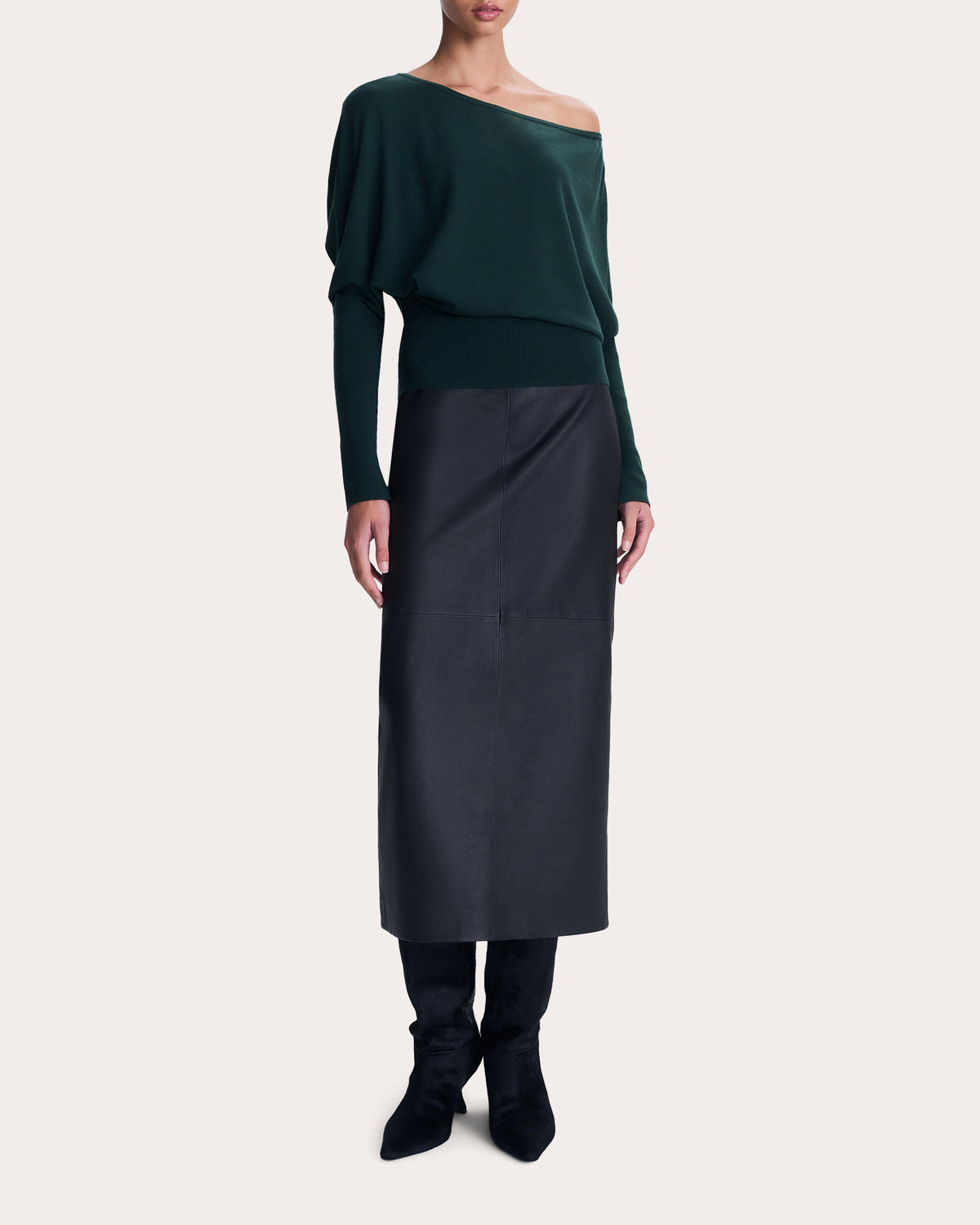 Lavina Knit Draped Asymmetric Sweater
