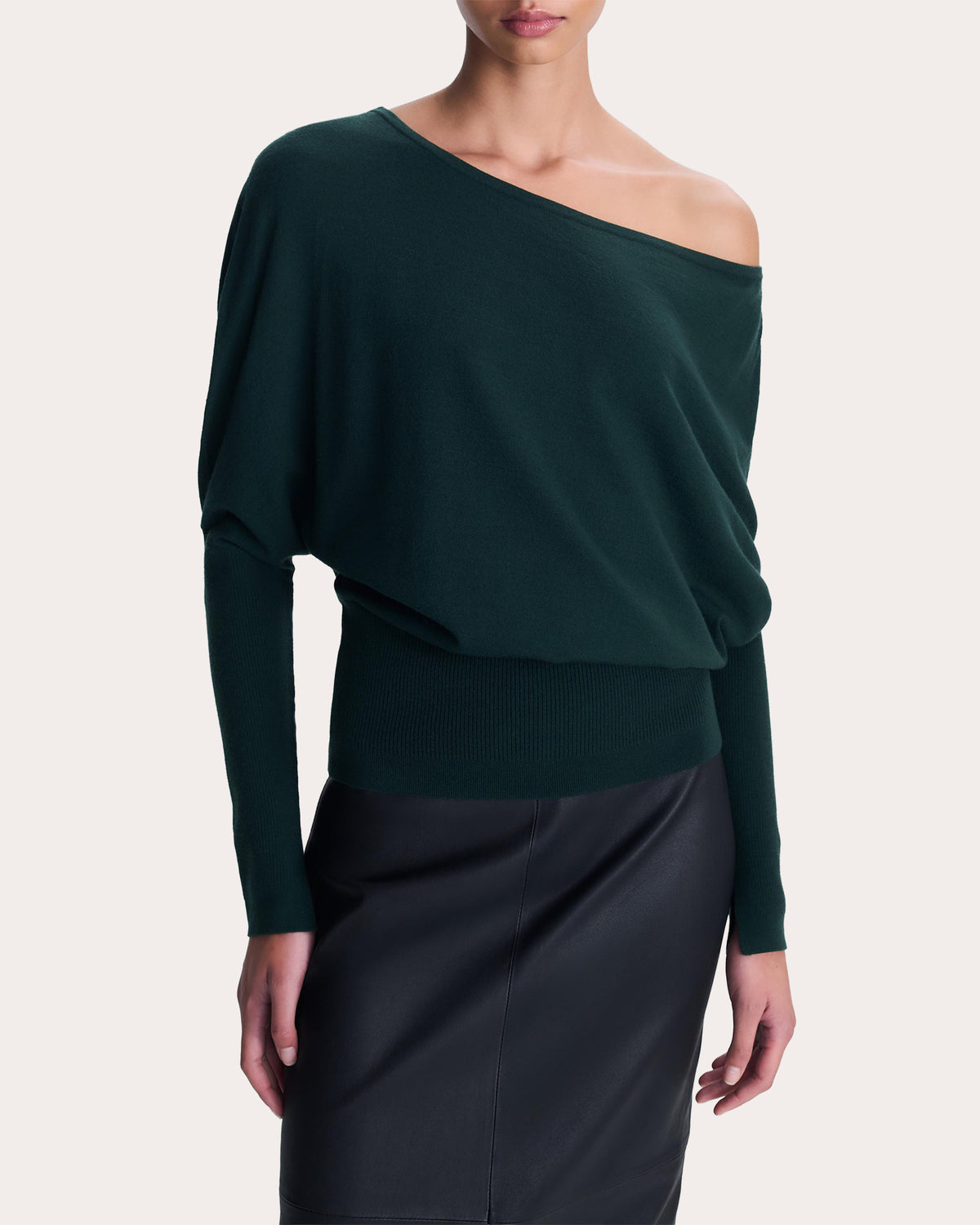 Lavina Knit Draped Asymmetric Sweater