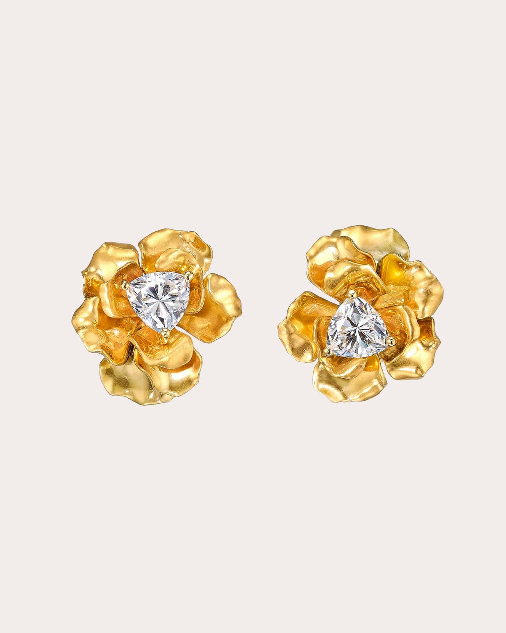 Diamond Reine de Soleil Stud Earrings