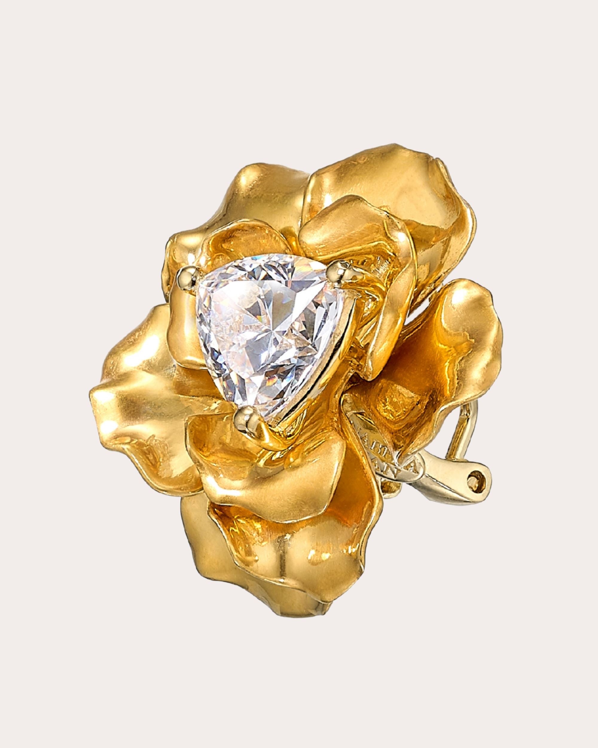 Diamond Reine de Soleil Stud Earrings