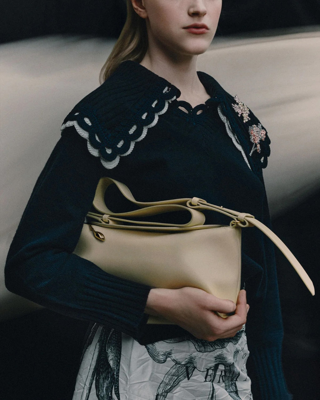 East West Leather Bloom Bag