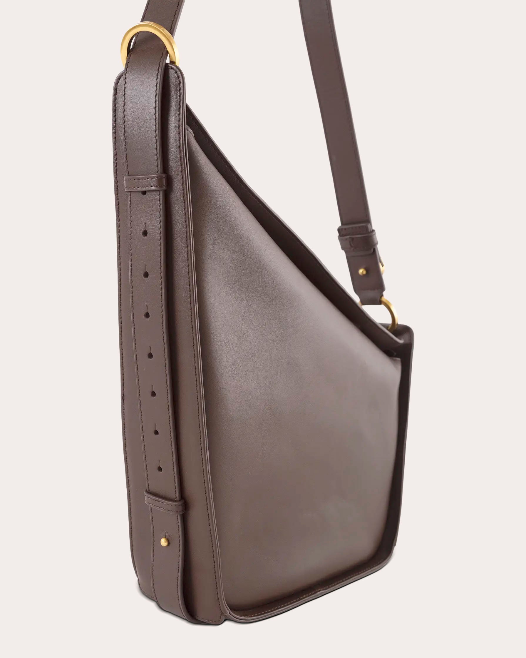 10AM Belted Strap Leather Bag