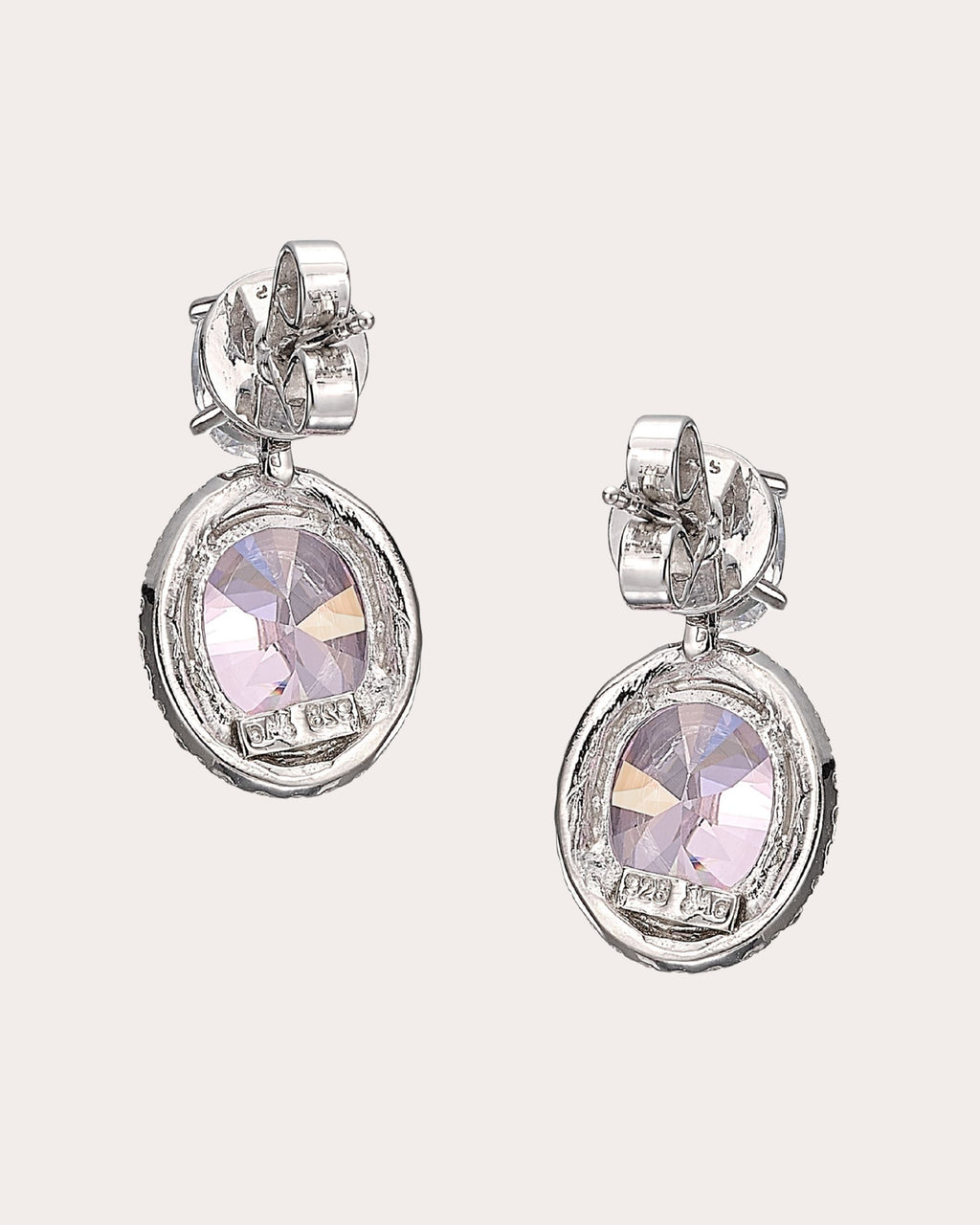 Rose & White Diamond Celestial Drop Earrings