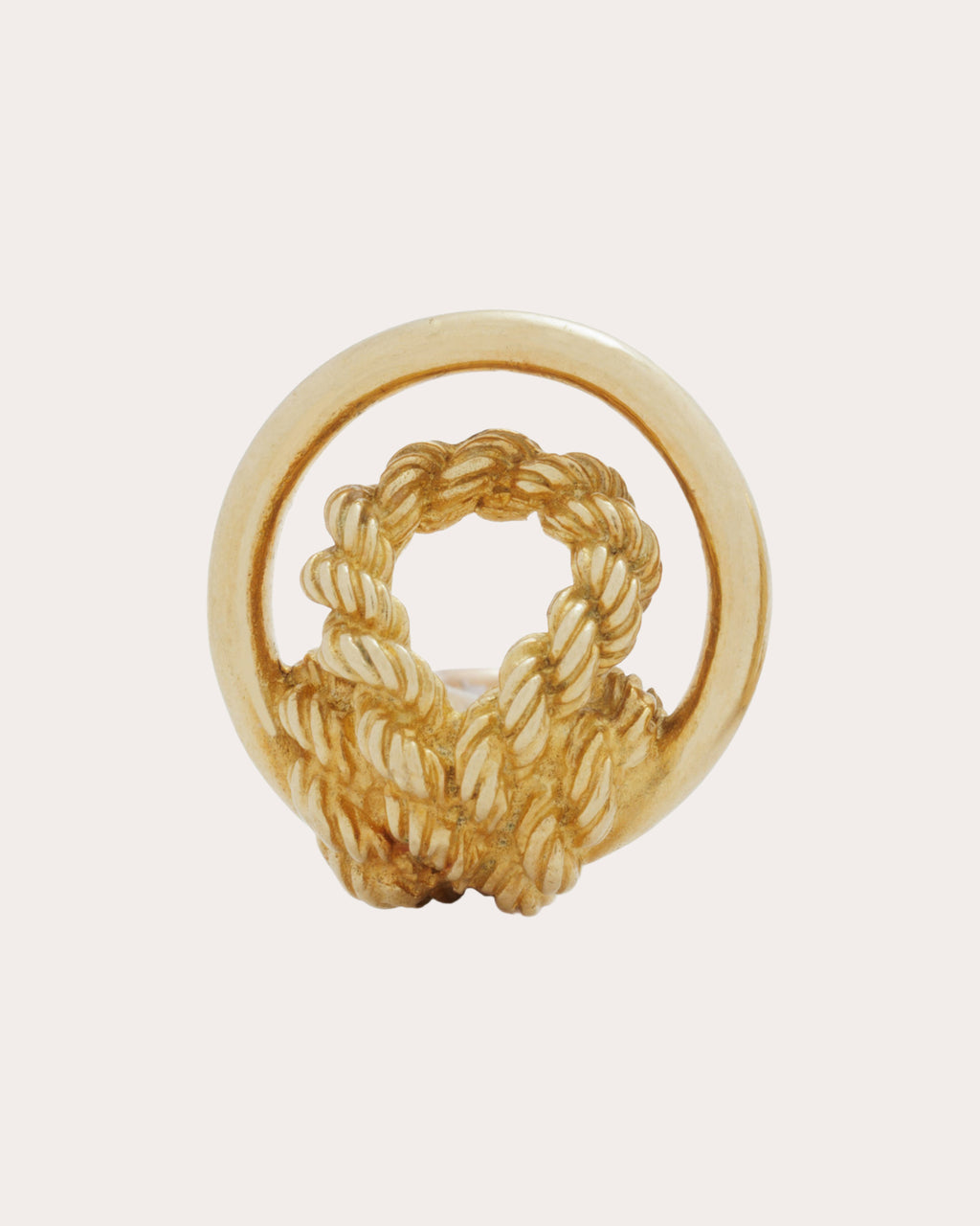 Vintage Hermès 18k Gold Rope Clip-On Earrings