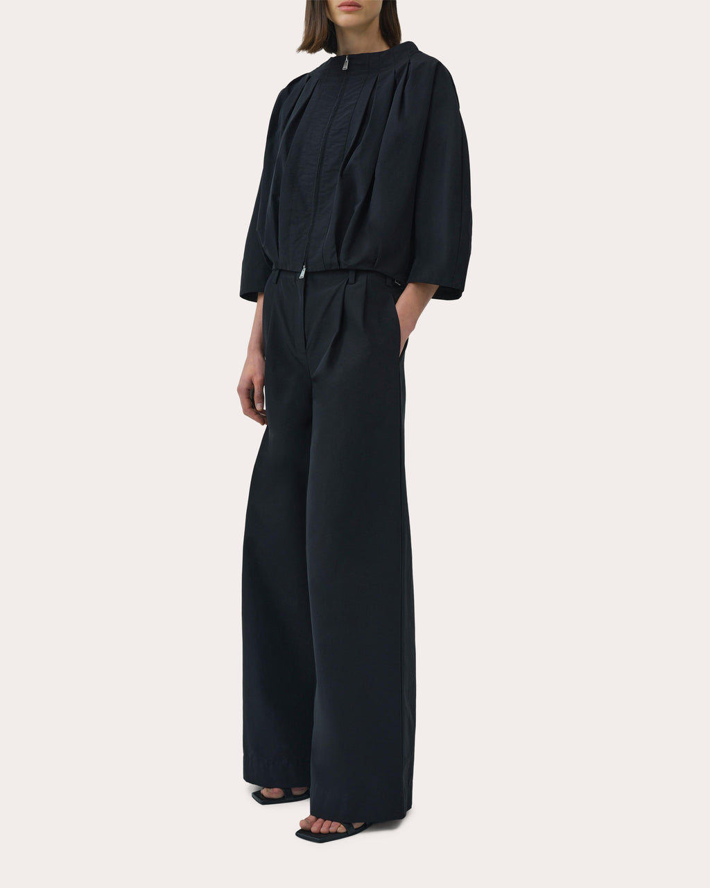 Jess Pleated Faille Jacket