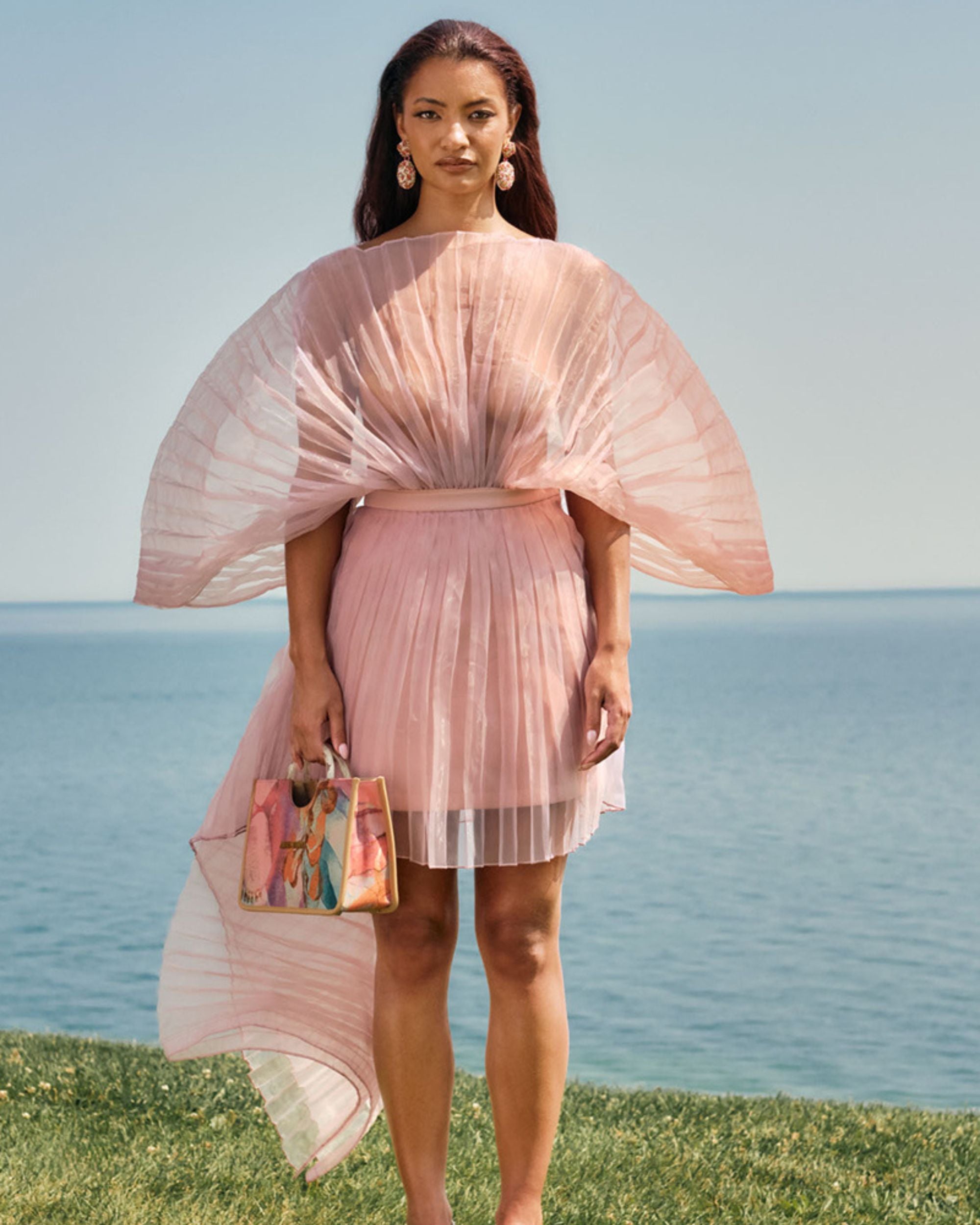 Sombra Pleated Organza Bodysuit