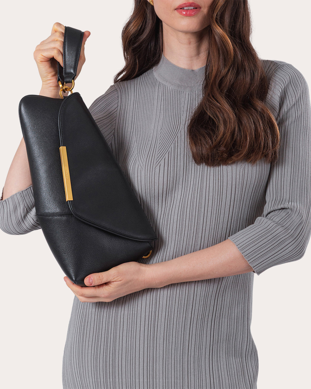 11PM Asymmetric Leather Shoulder Bag