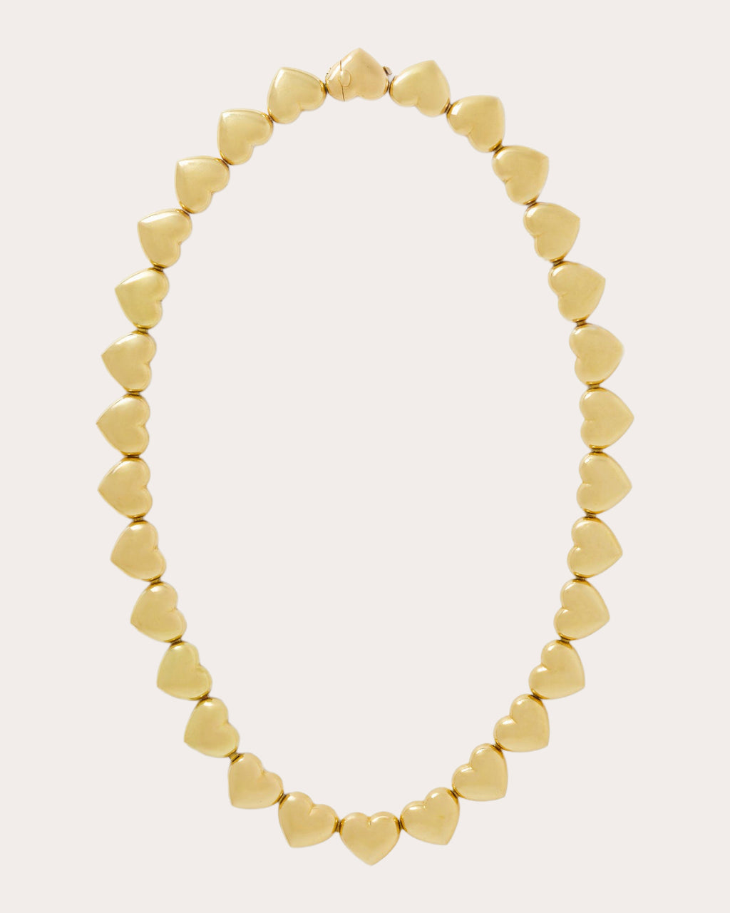 Vintage Maubossin 18k Gold Heart Collar Necklace