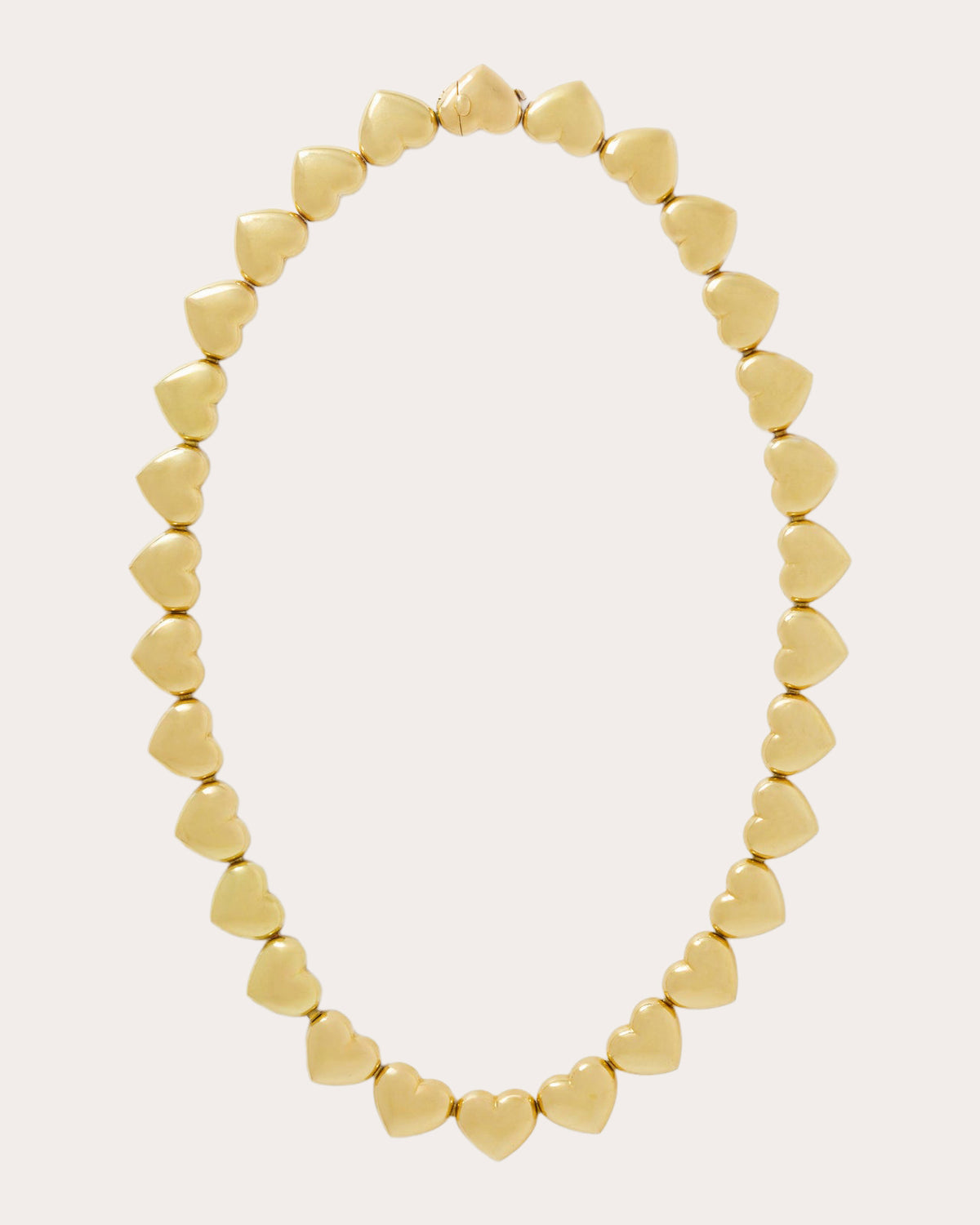 Vintage Maubossin 18k Gold Heart Collar Necklace