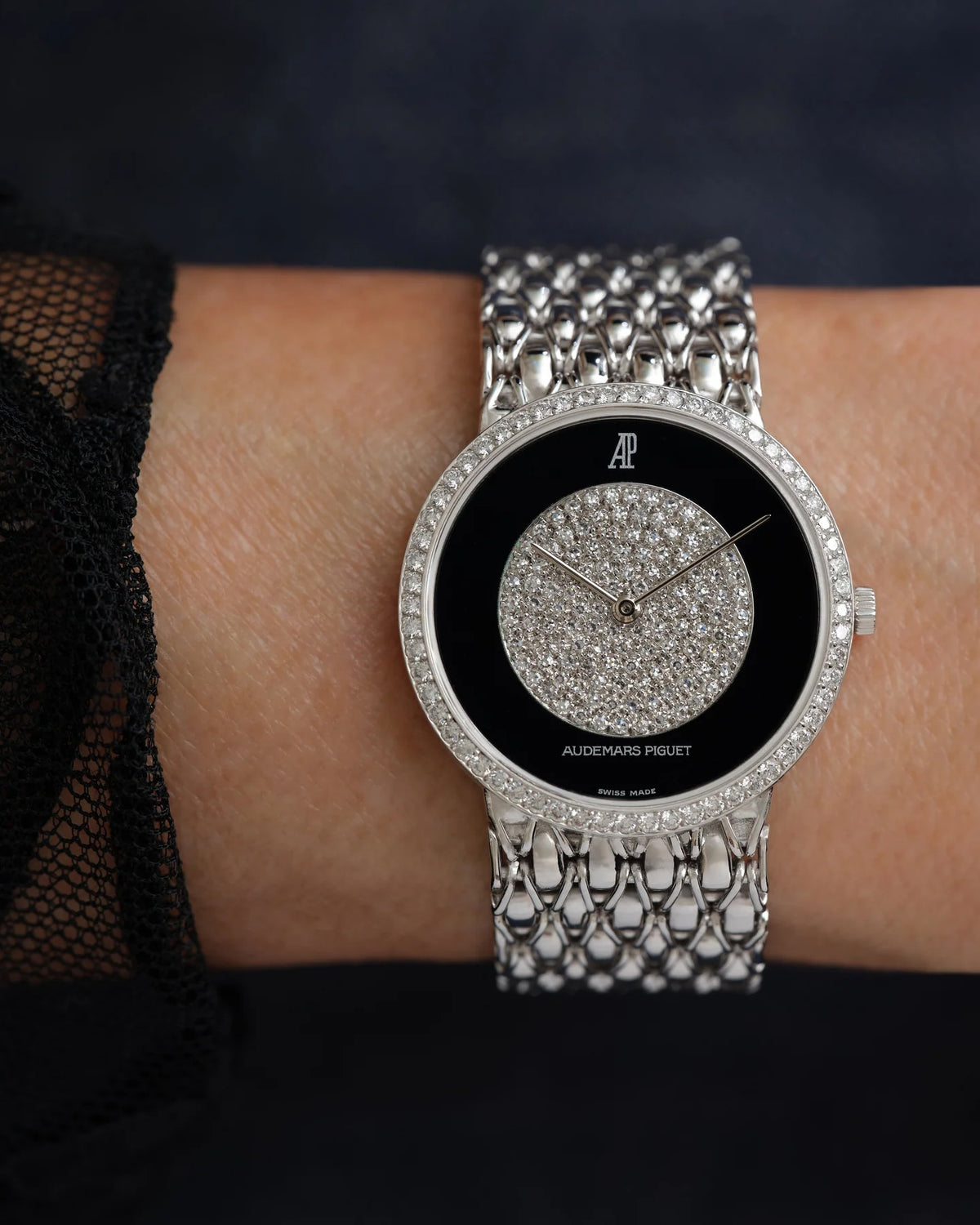 Vintage Audemars Piguet Dress Onyx Bracelet Watch