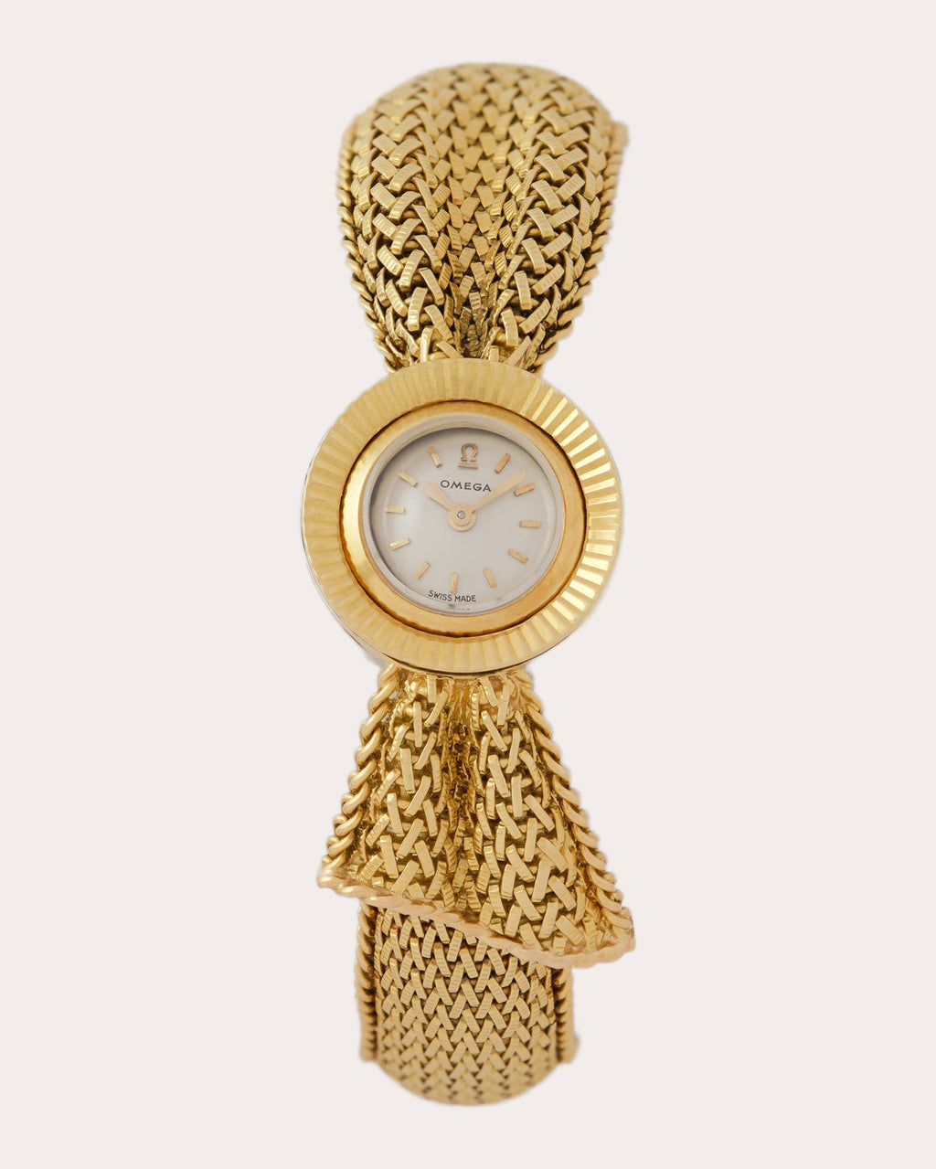 Vintage Omega Mesh Ribbon Bangle Watch