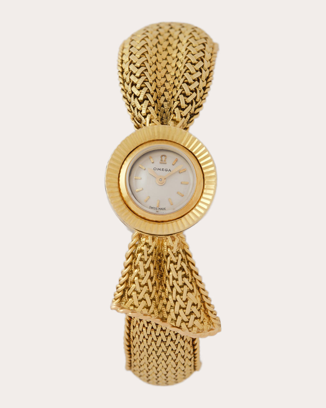 Vintage Omega Mesh Ribbon Bangle Watch