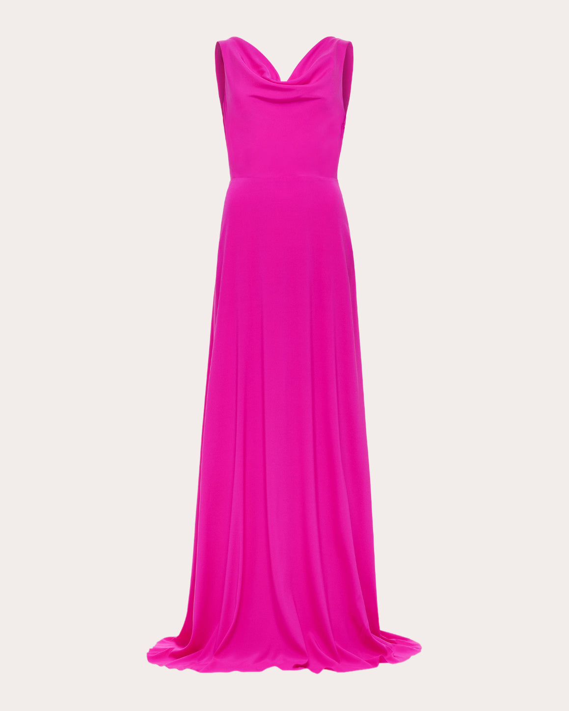 Saunder Draped Silk-Charmeuse Gown