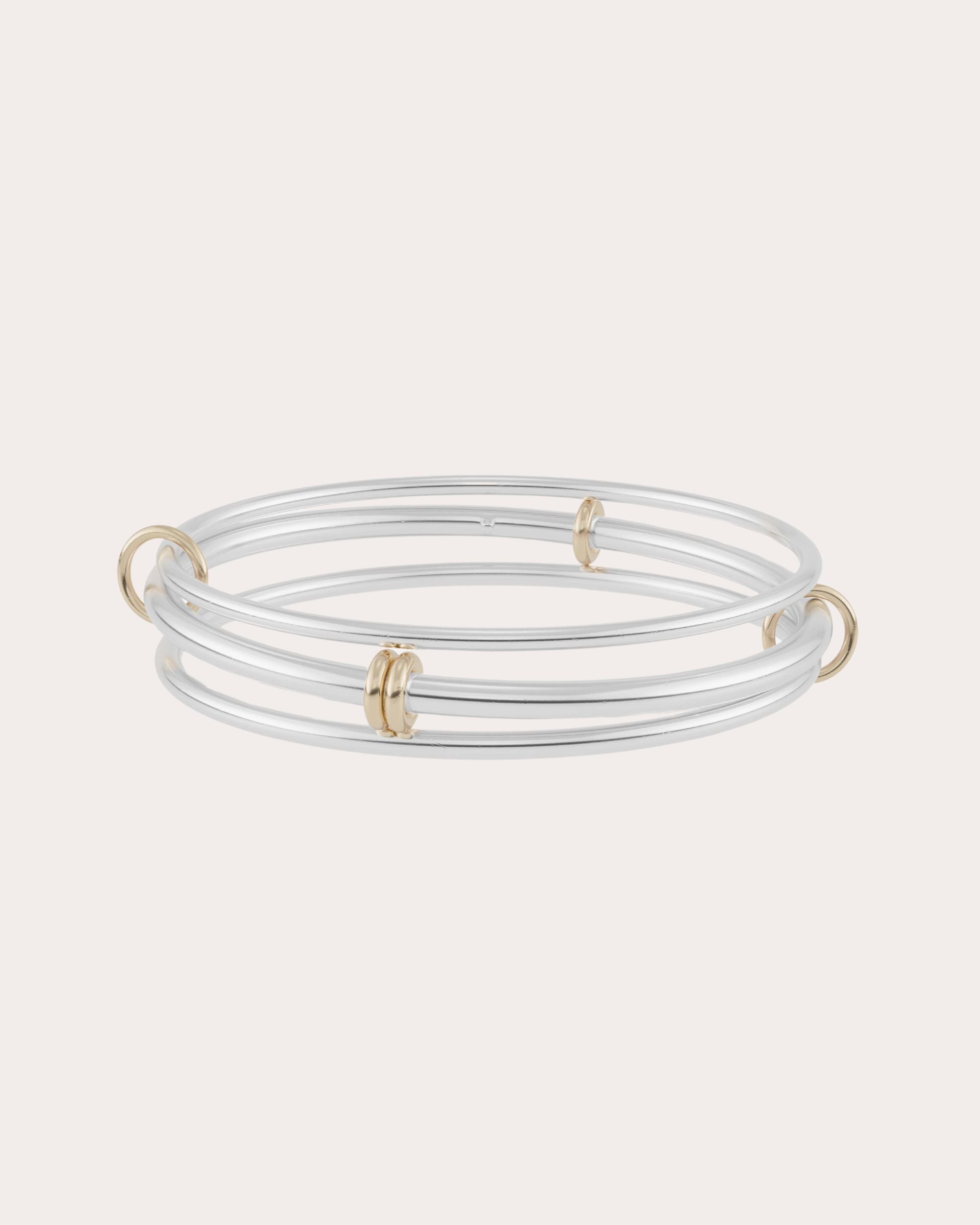 18k Gold Two-Tone Baryon Bangle