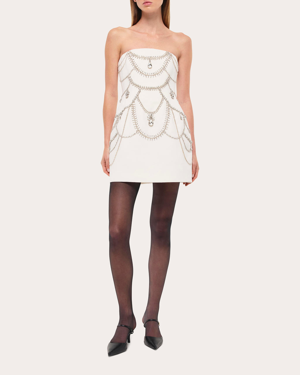 Arta Crystal-Embellished Cady Mini Dress